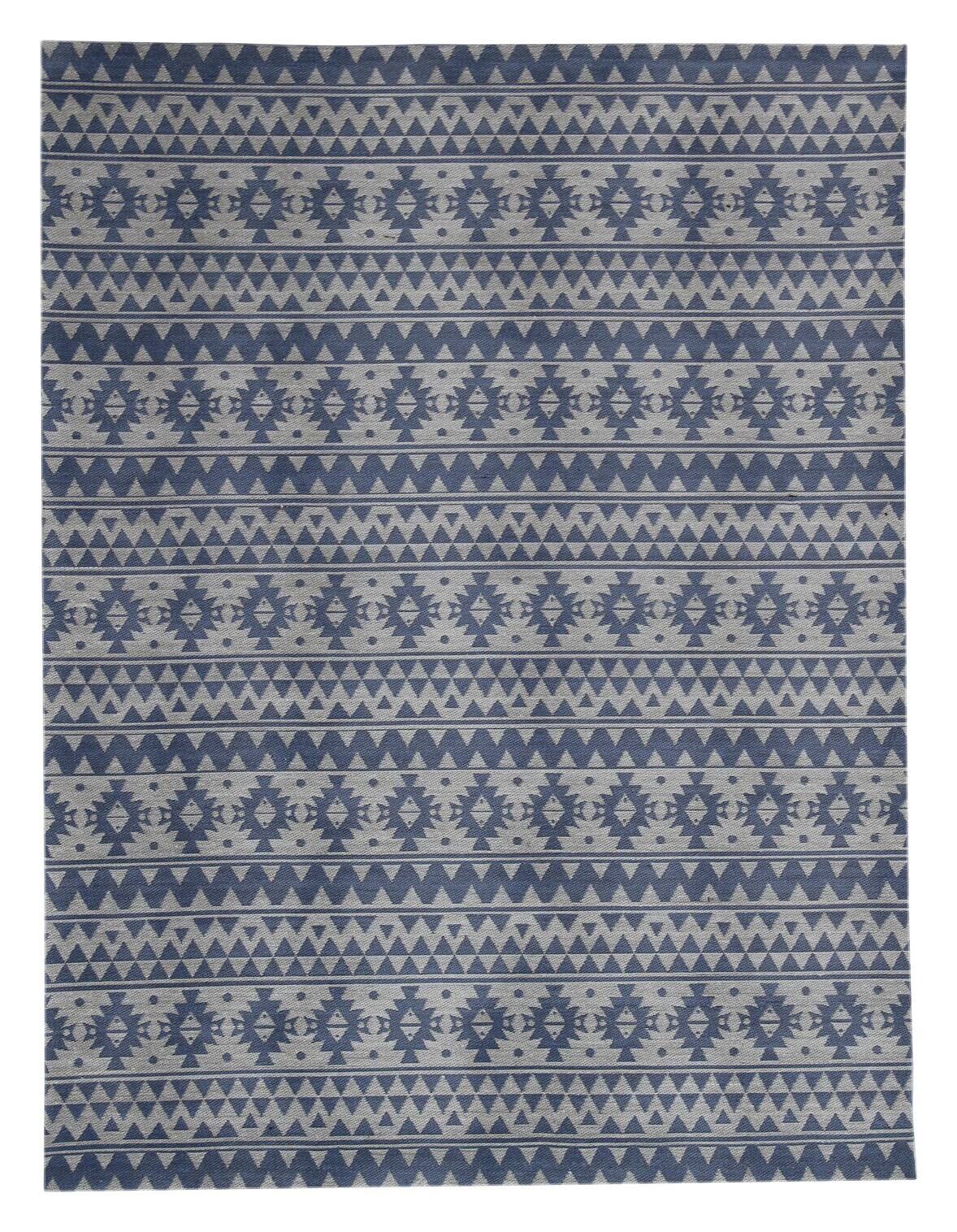 Kayoom Flachgewebeteppich Sunny 210 hellblau B/L: ca. 120x170 cm
