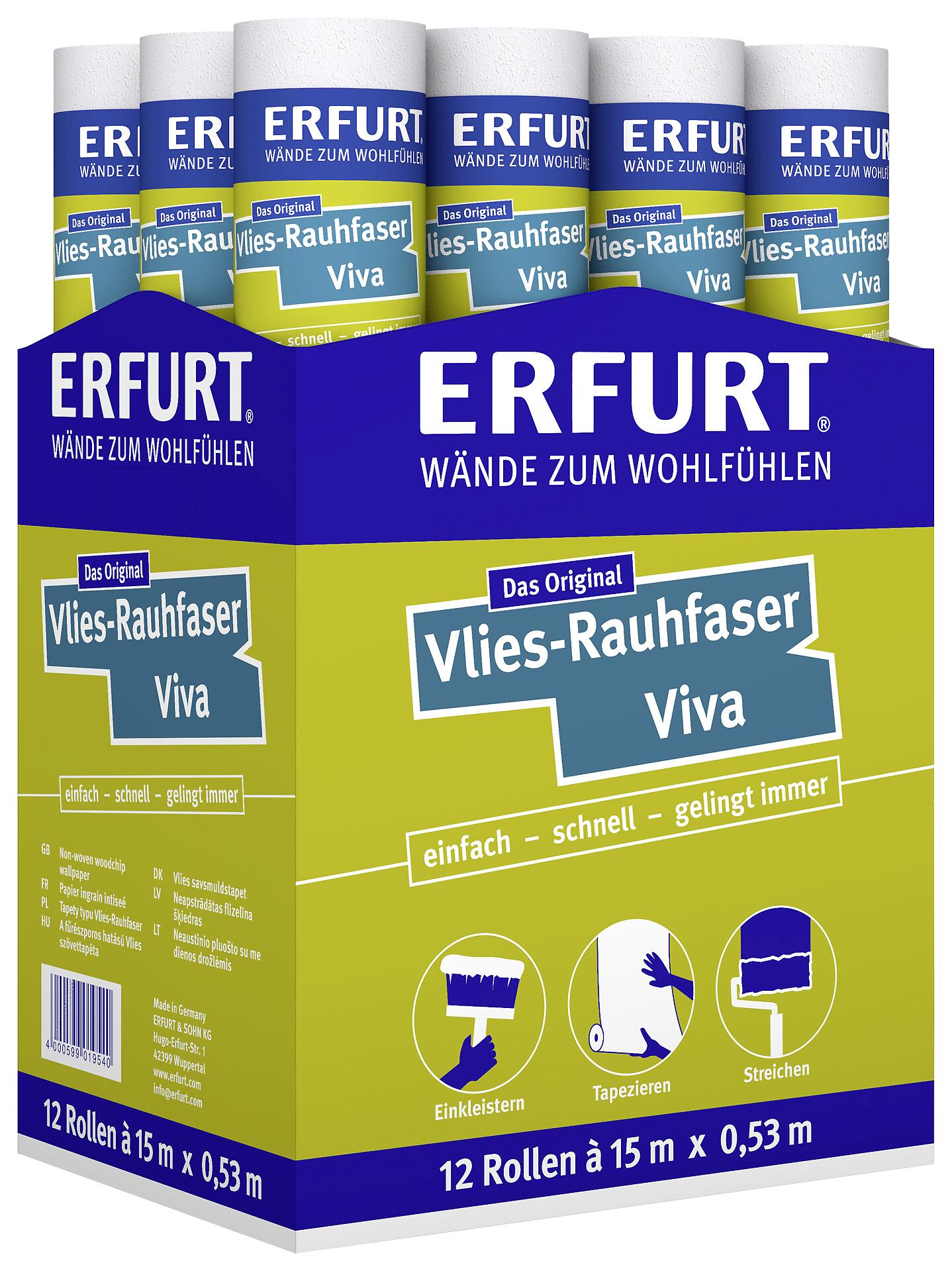 Erfurt Rauhfaser Viva weiß B/L: ca. 53x1500 cm