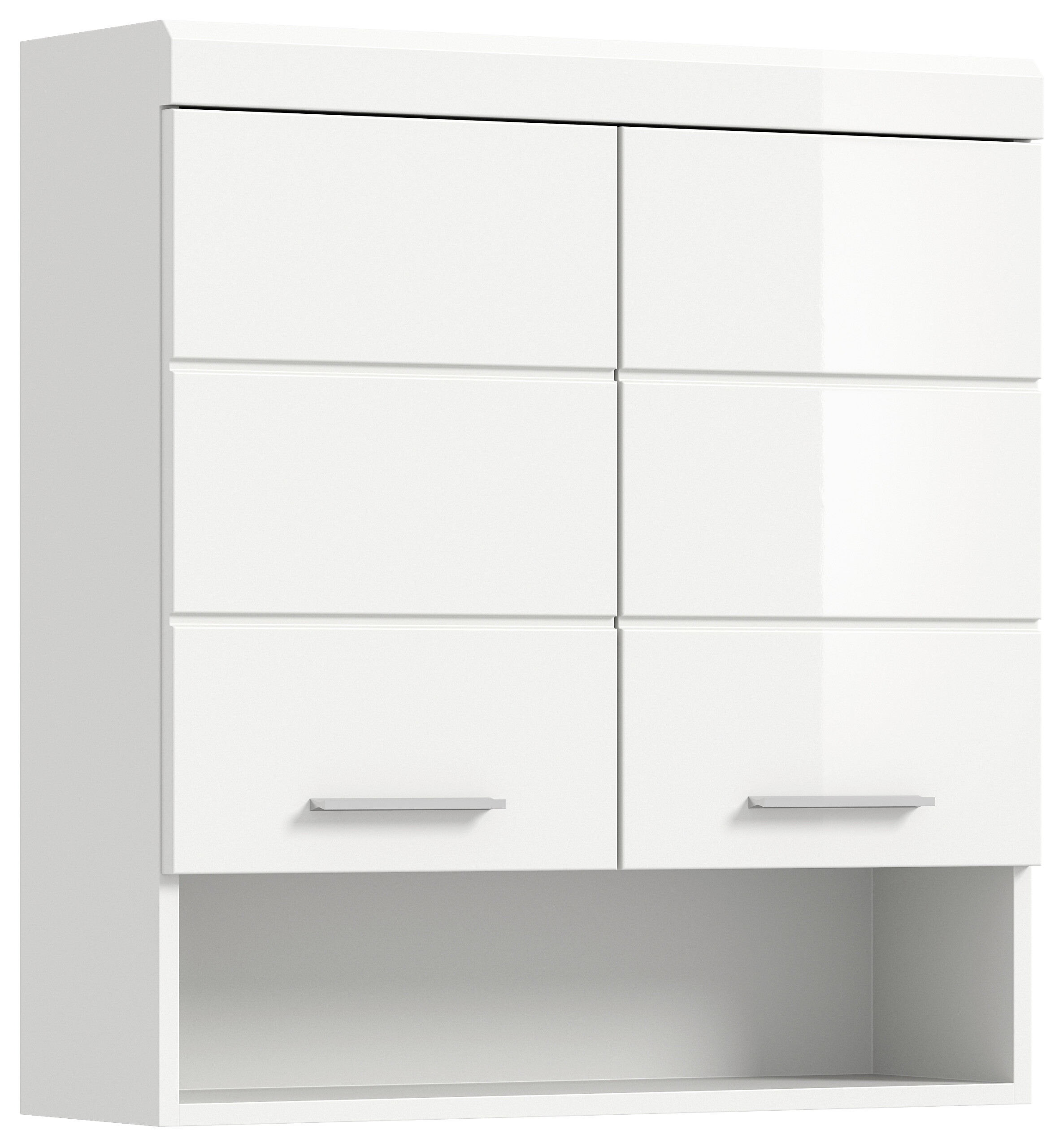 Badhängeschrank Scout weiß weiß Hochglanz B/H/T: ca. 74x79x24 cm