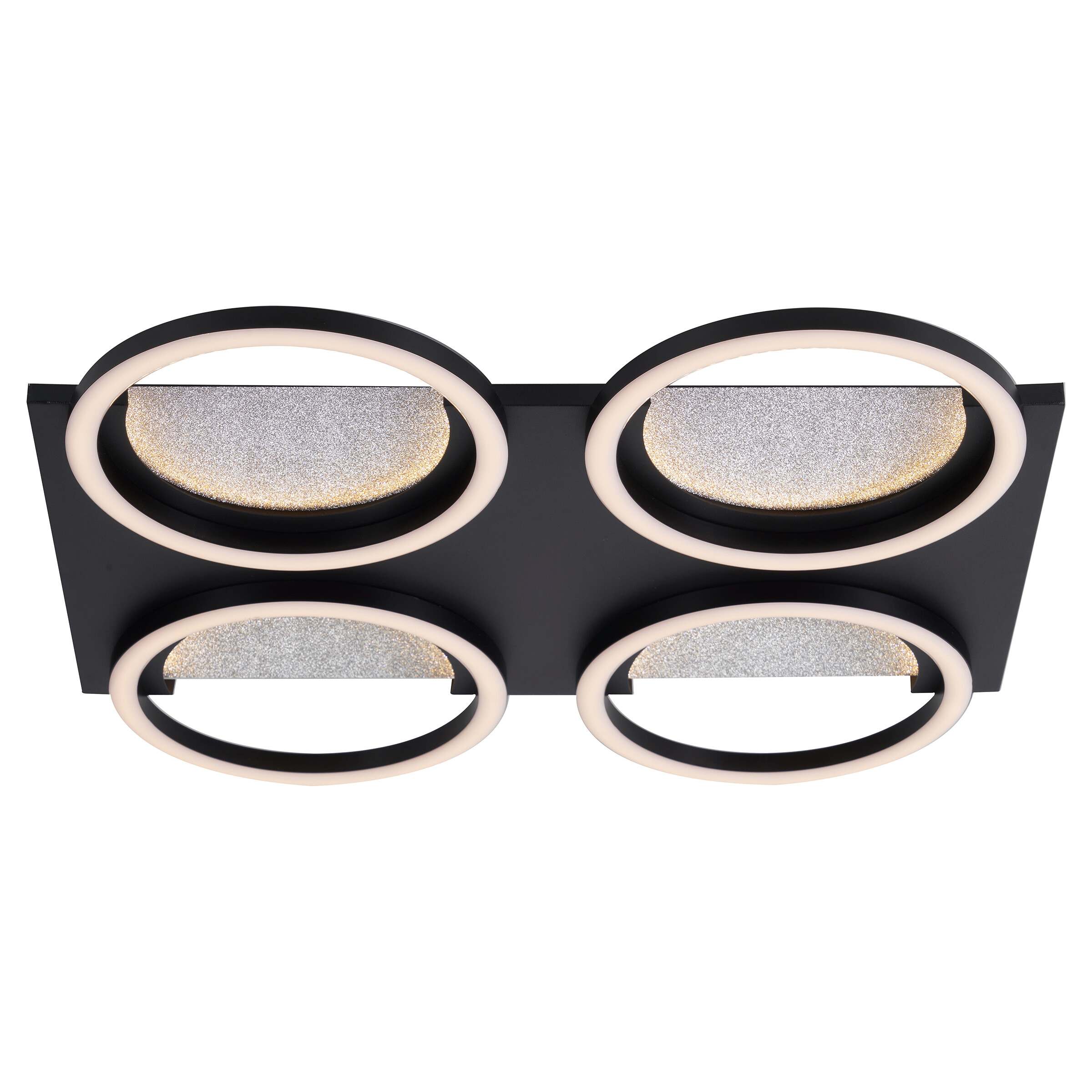 POCOline LED-Deckenleuchte Arietty schwarz Metall Kunststoff B/H/L: ca. 44,5x7x48 cm