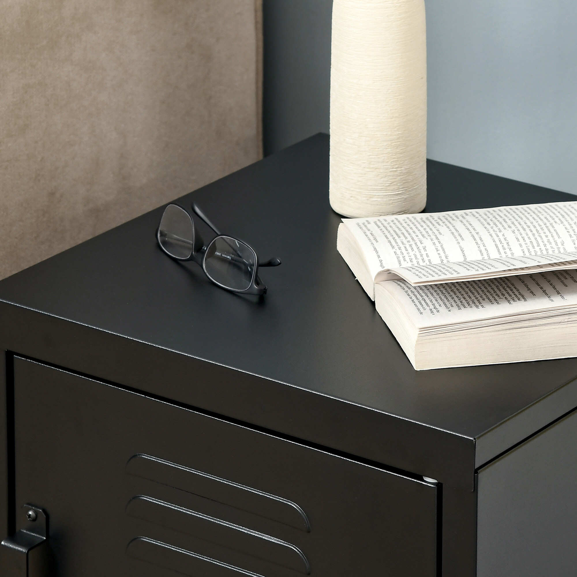 Nachtkonsole 831-429BK schwarz B/H/T: ca. 40x50x40 cm