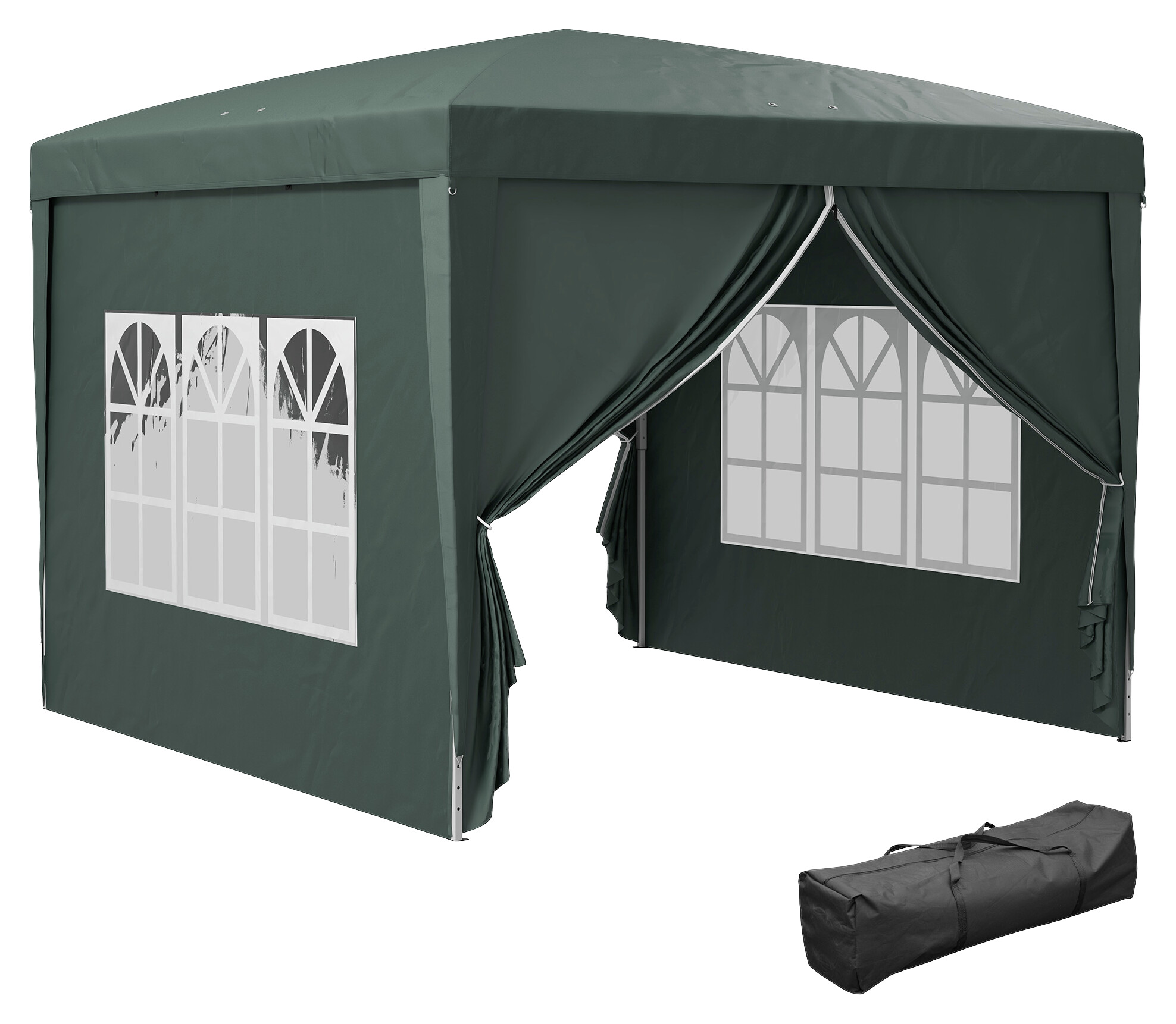 Outsunny Pavillon grün Polyester B/H/L: ca. 2,95x2,58x2,95 cm