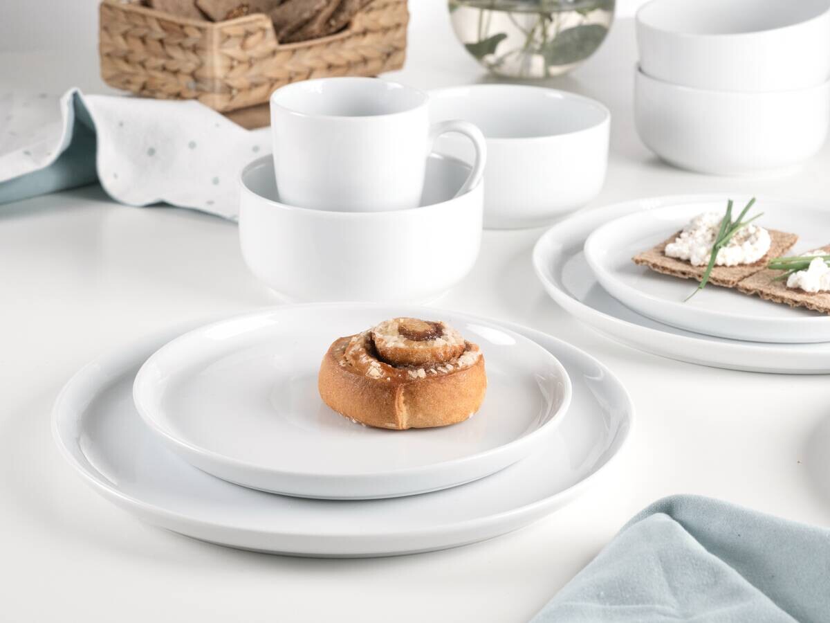 CreaTable Kombiservice Scandi weiß Porzellan 16 tlg.