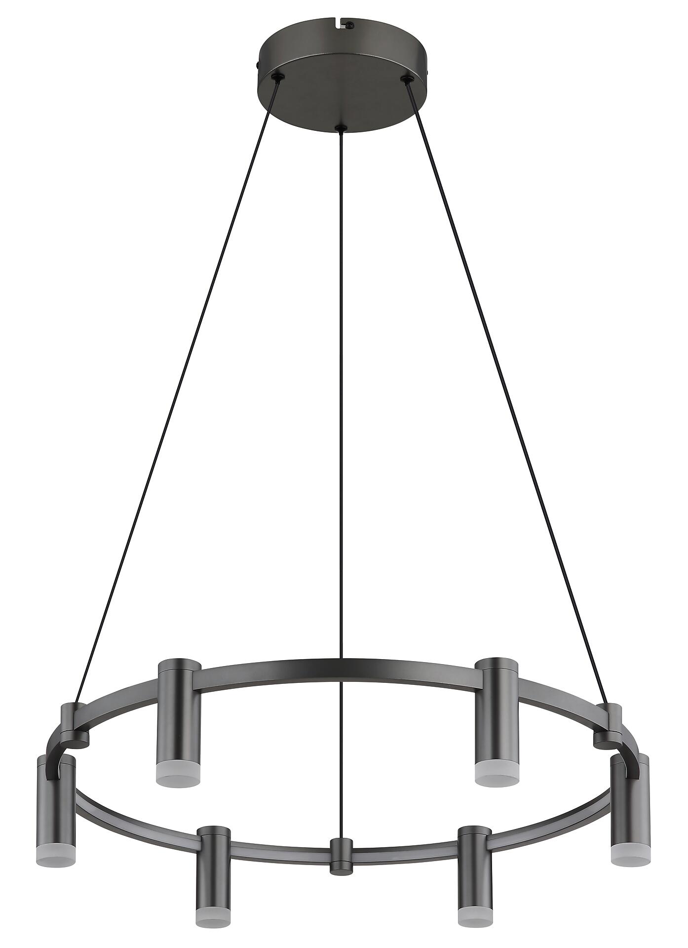 GLOBO Hängeleuchte anthrazit Opal Aluminium Acryl Metall H/D: ca. 120x62 cm 1.0 Brennstellen