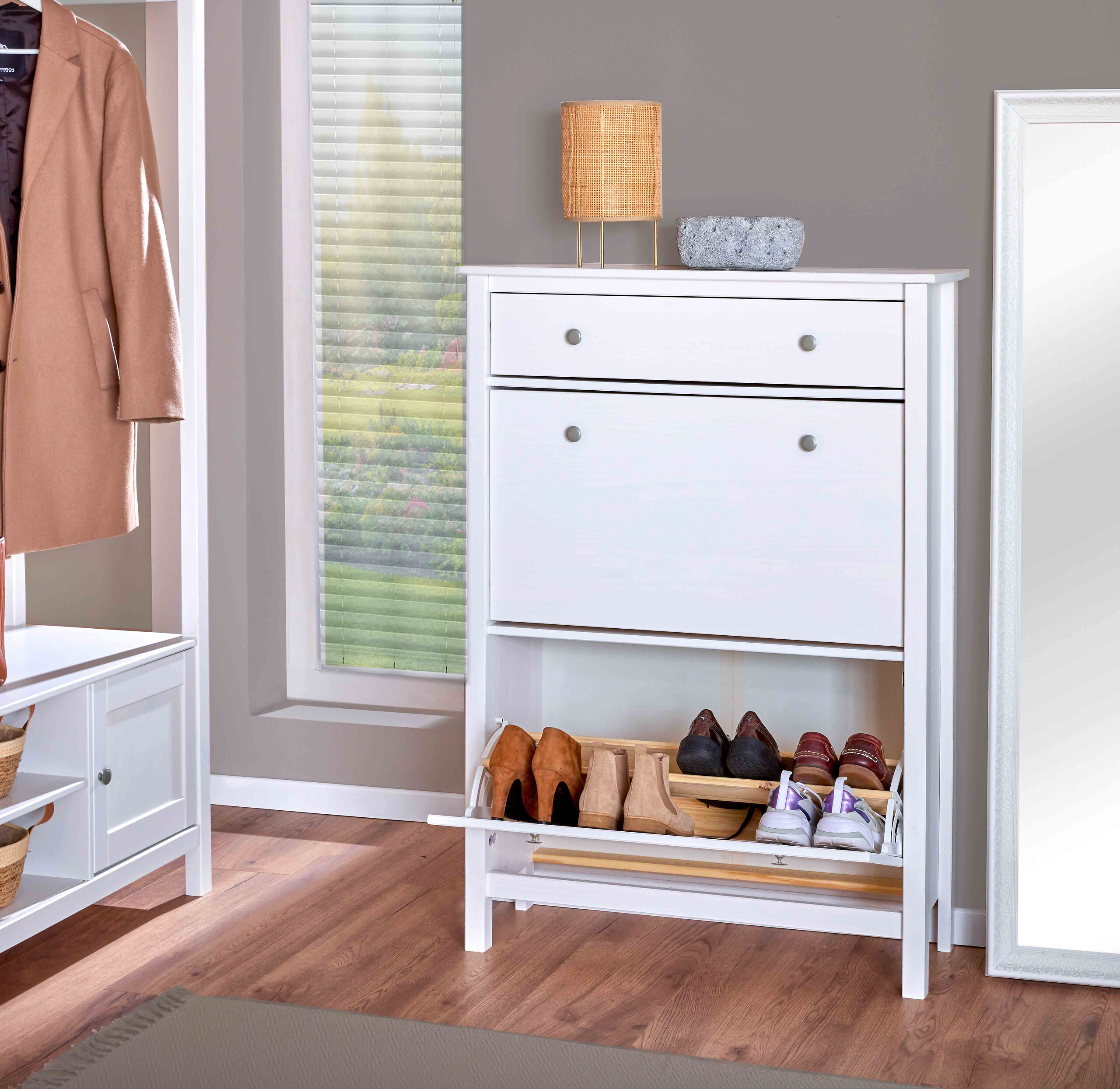 Schuhkipper Polina weiß B/H/T: ca. 90x127x30 cm