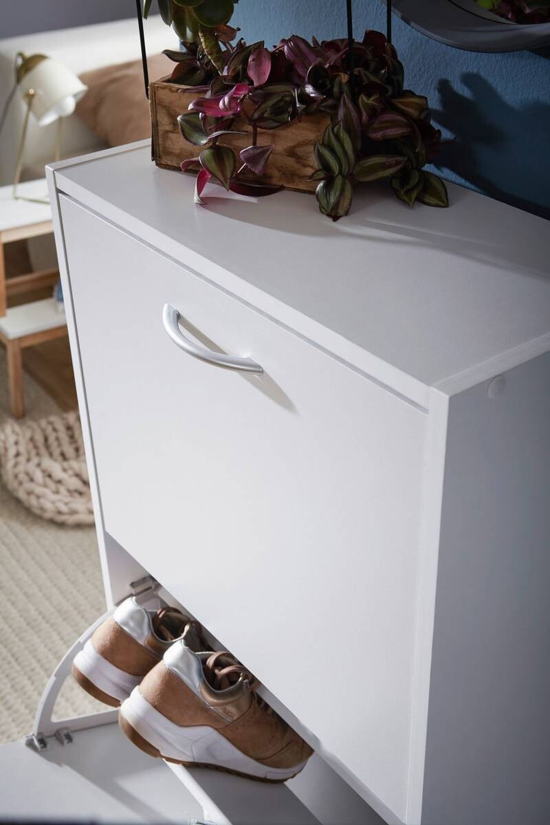 Schuhschrank weiß B/H/T: ca. 50x125x24 cm