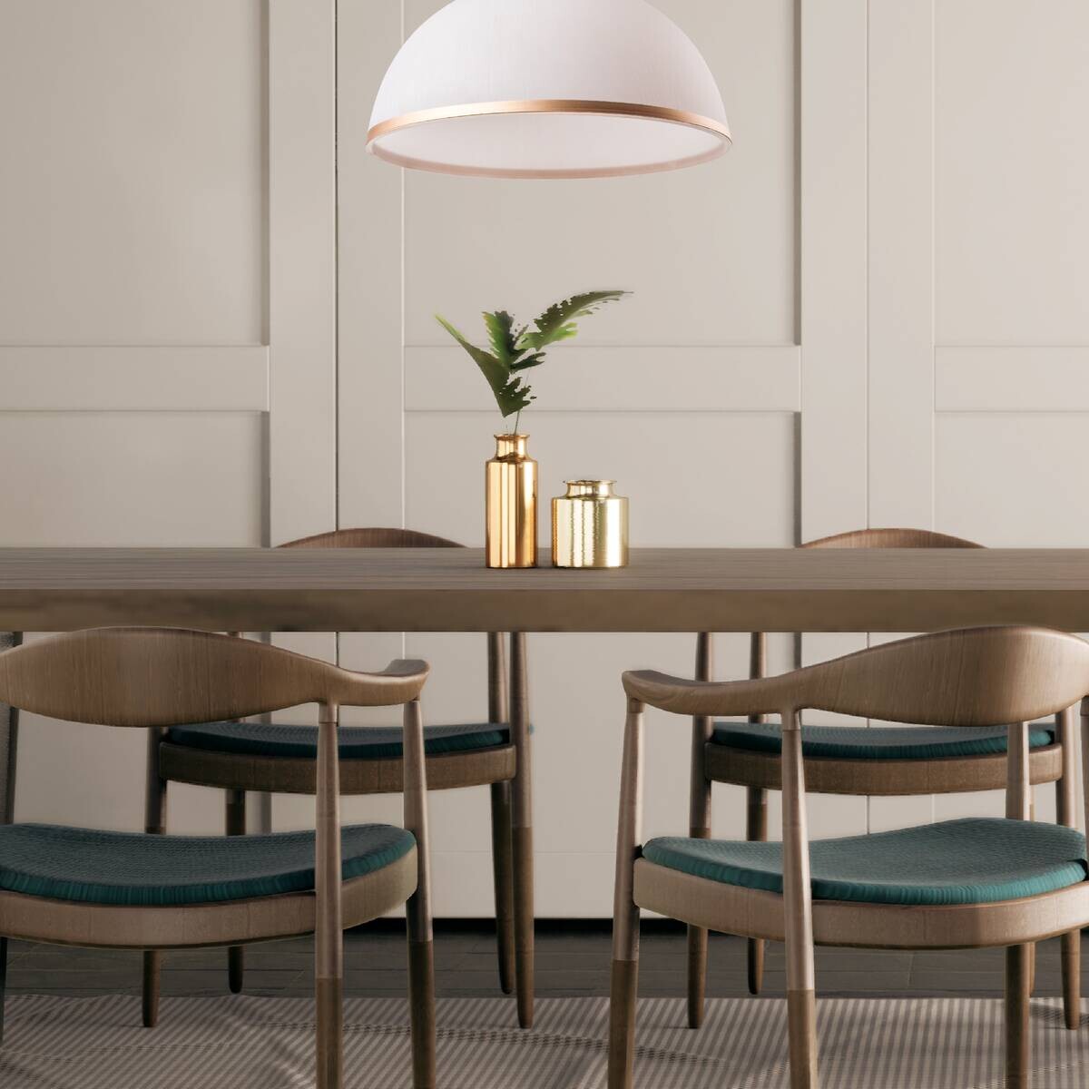 Lamkur Pendelleuchte Retro II braun Stahl Glas H/L: ca. 45x30 cm E27 1 Brennstellen