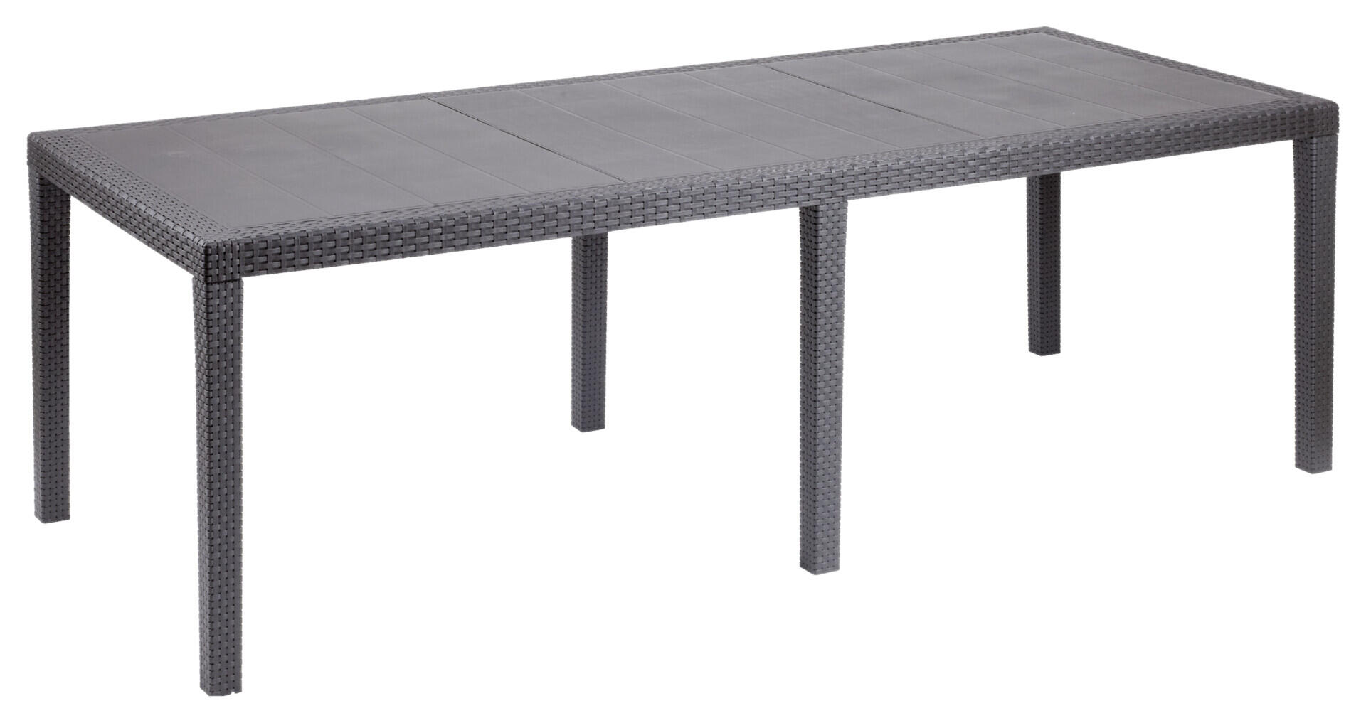 ProGarden Tisch Queen anthrazit Kunststoff B/H/L: ca. 90x72x220 cm