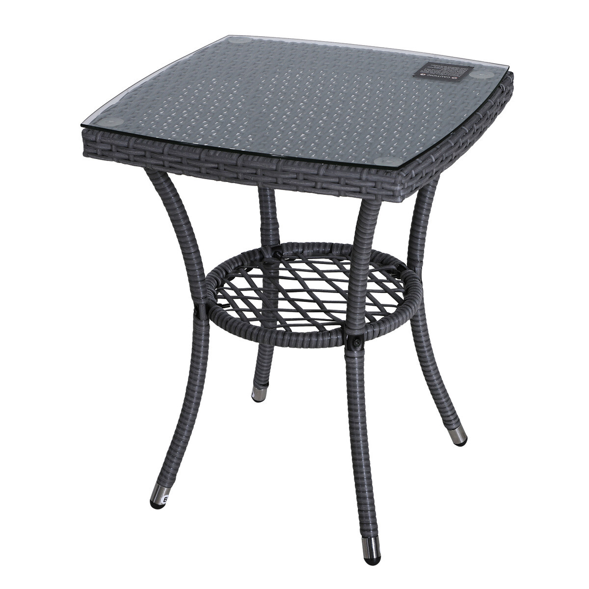 Outsunny Balkonset grau Stahl