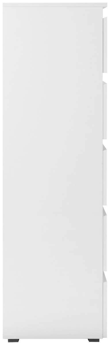 Schubkastenkommode Capetown weiß glänzend weiß B/H/T: ca. 80x132x40 cm