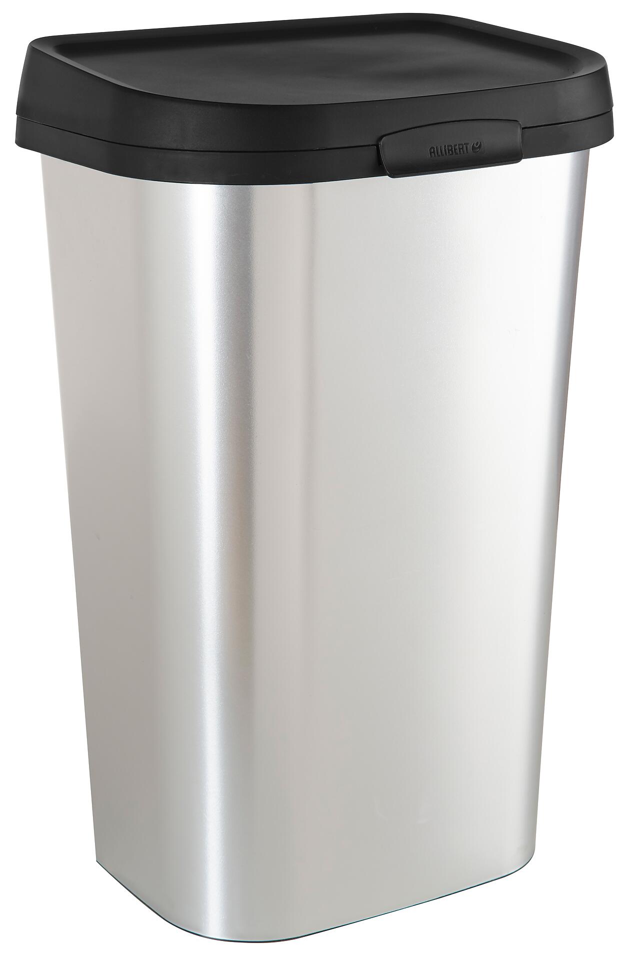 Curver Abfalleimer silber B/H/L: ca. 31,7x62,4x39,9 cm