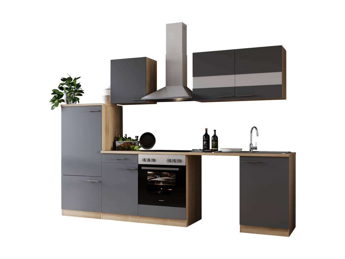 Respekta Küchenblock Merle grau B/H/T: ca. 280x200x60 cm