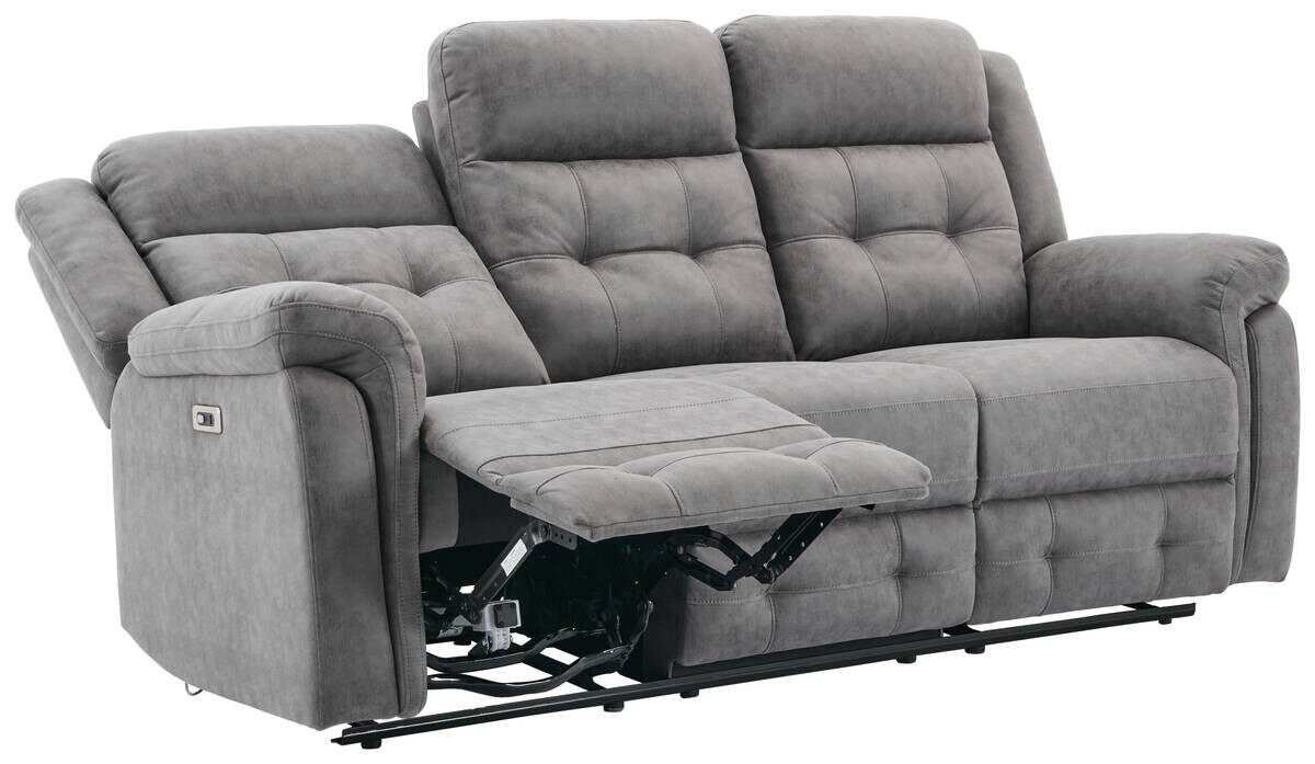 Sofa Philip grau Microfaser B/H/T: ca. 208x103x95 cm