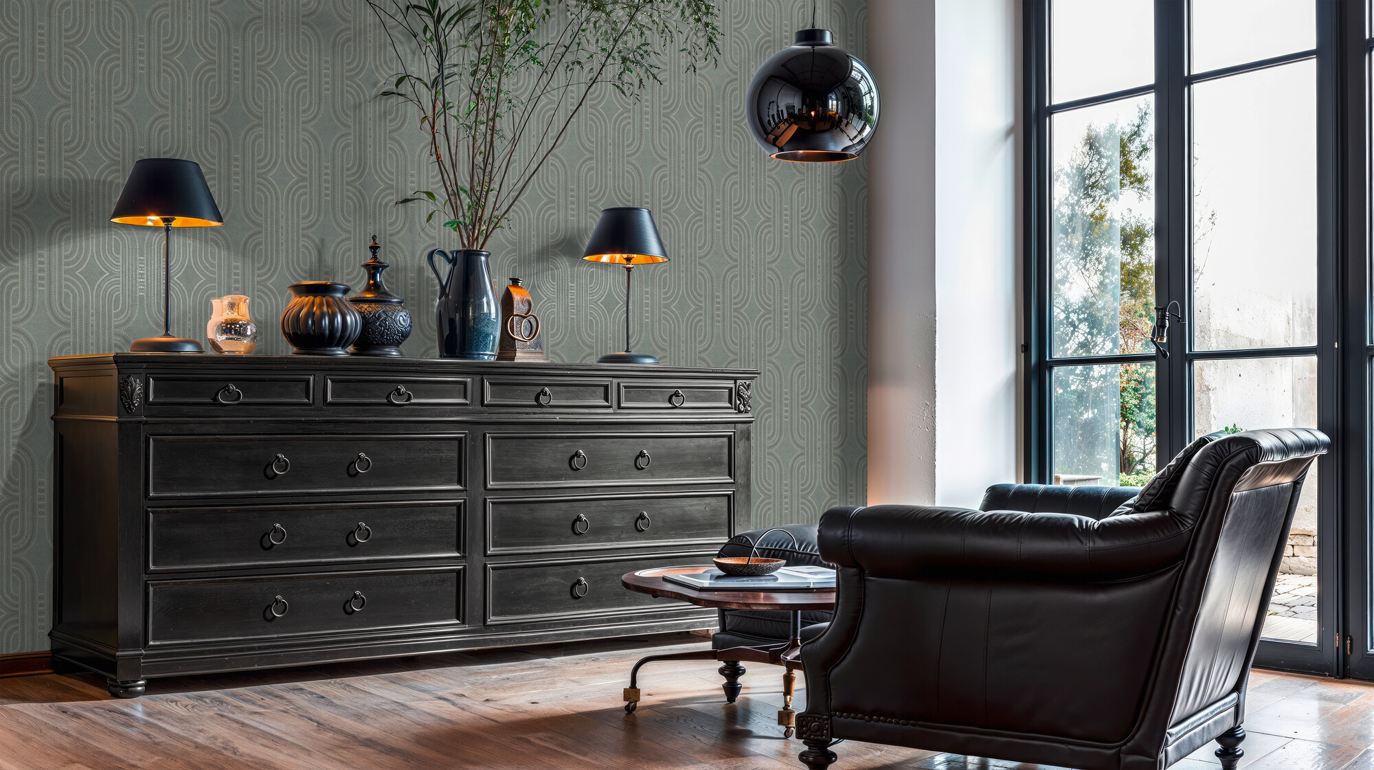 A.S.Creation Vliestapete grün braun blau B/H/D: ca. 53x1005x9,5 cm