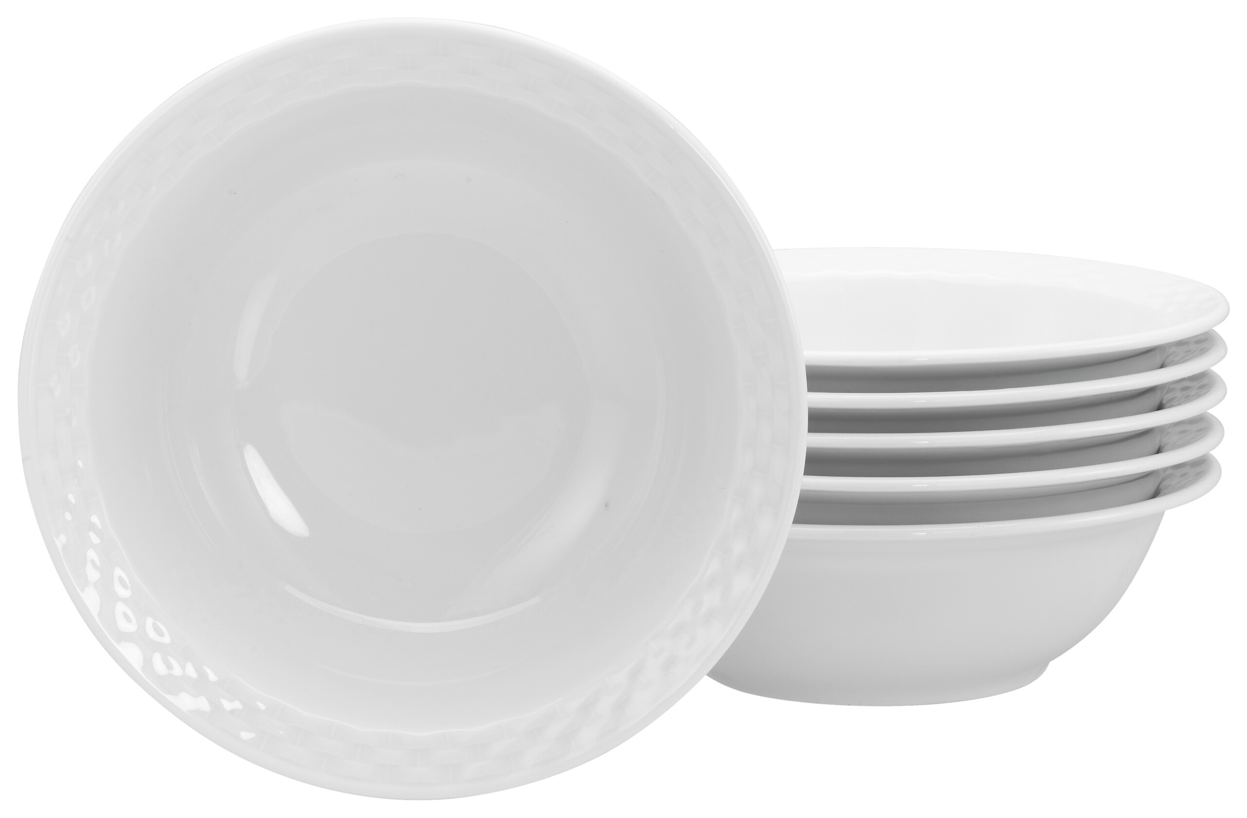 CreaTable Müslischale Polo weiß Porzellan 6 tlg.