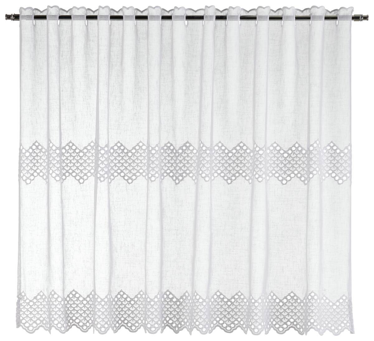 POCOline Scheibengardine Tanja weiß B/L: ca. 75x140 cm