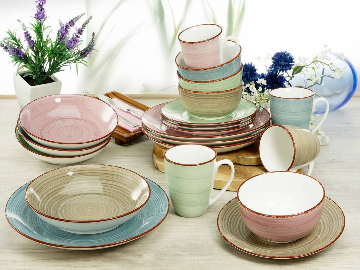 CreaTable Kombiservice SAMBA multicolor Porzellan 20 tlg.