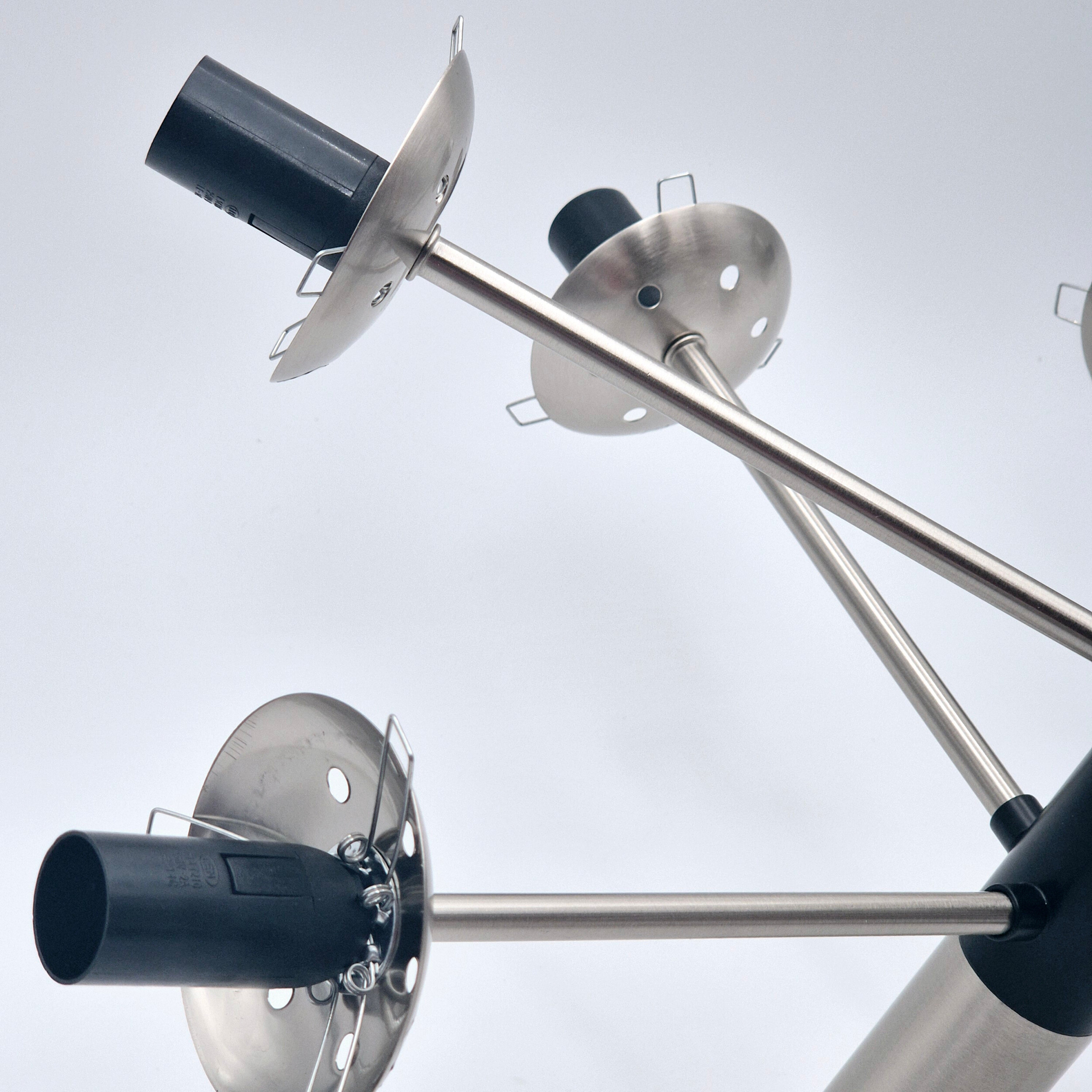 Lamkur Deckenleuchte Chrom Stahl Glas B/H/L: ca. 66x68x66 cm E14 8 Brennstellen