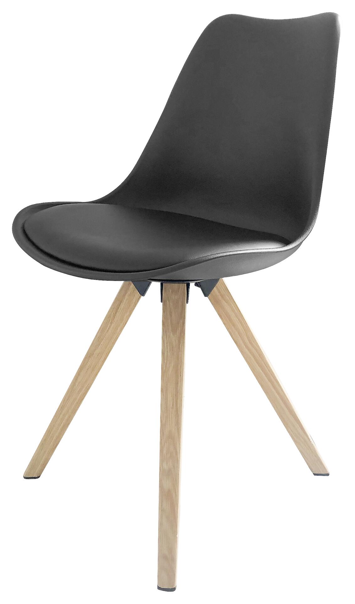 Stuhl KIRA  2er-Set schwarz Kunststoff B/H/T: ca. 48x86x55,5 cm