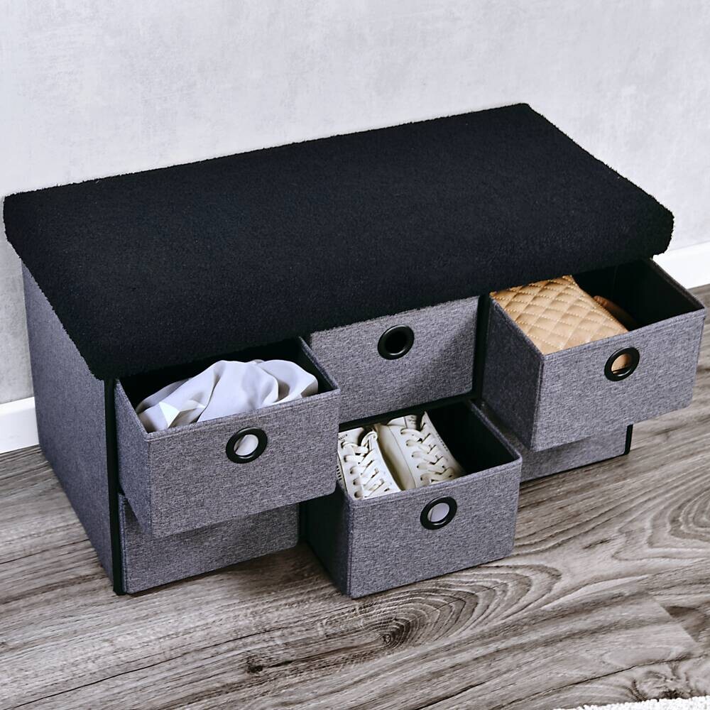 Kesper Sitzbank grau B/H/L: ca. 37,5x10x77 cm