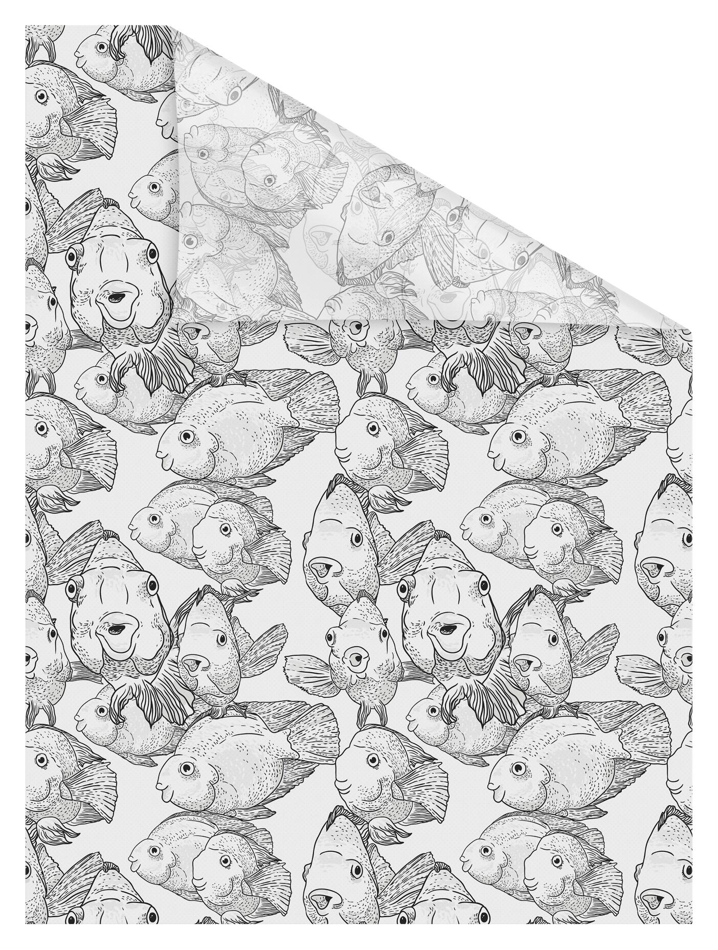 LICHTBLICK Fensterfolie Fische Fische Fische weiß B/L: ca. 100x180 cm