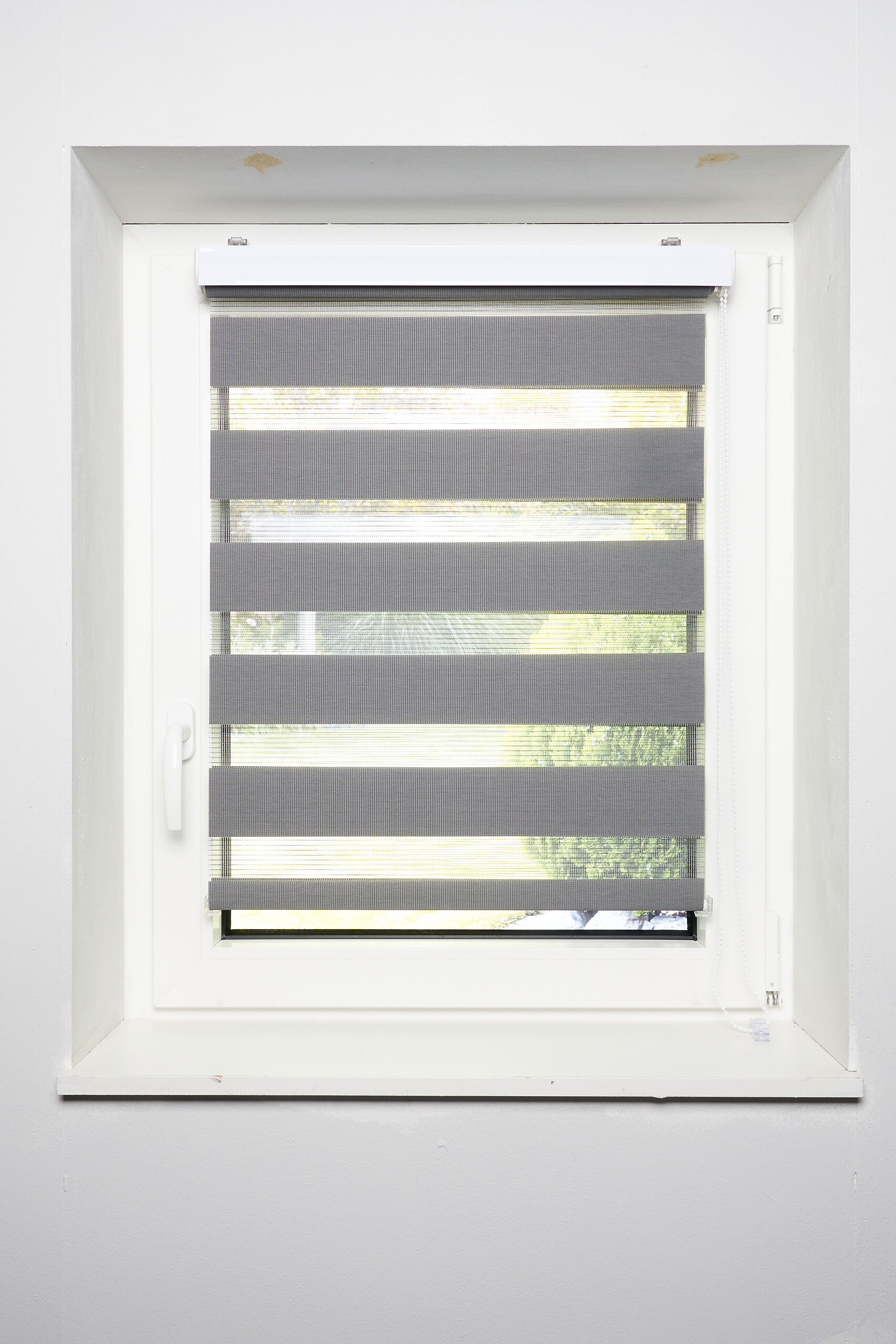 Doppelrollo mit Blende grau B/L: ca. 90x160 cm