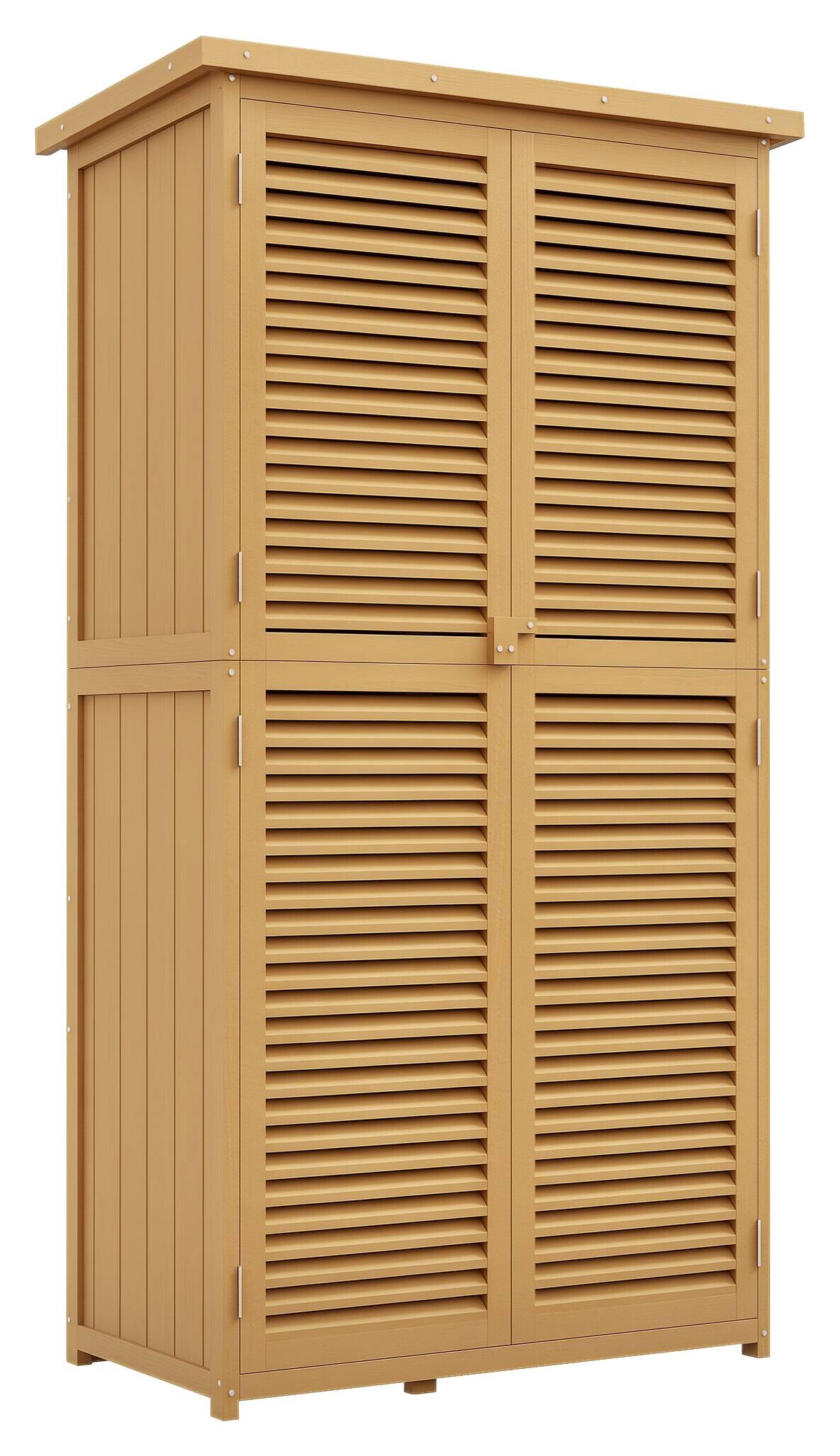 Outsunny Gartenschrank gelb Kiefer B/H/L: ca. 46,5x160x87 cm