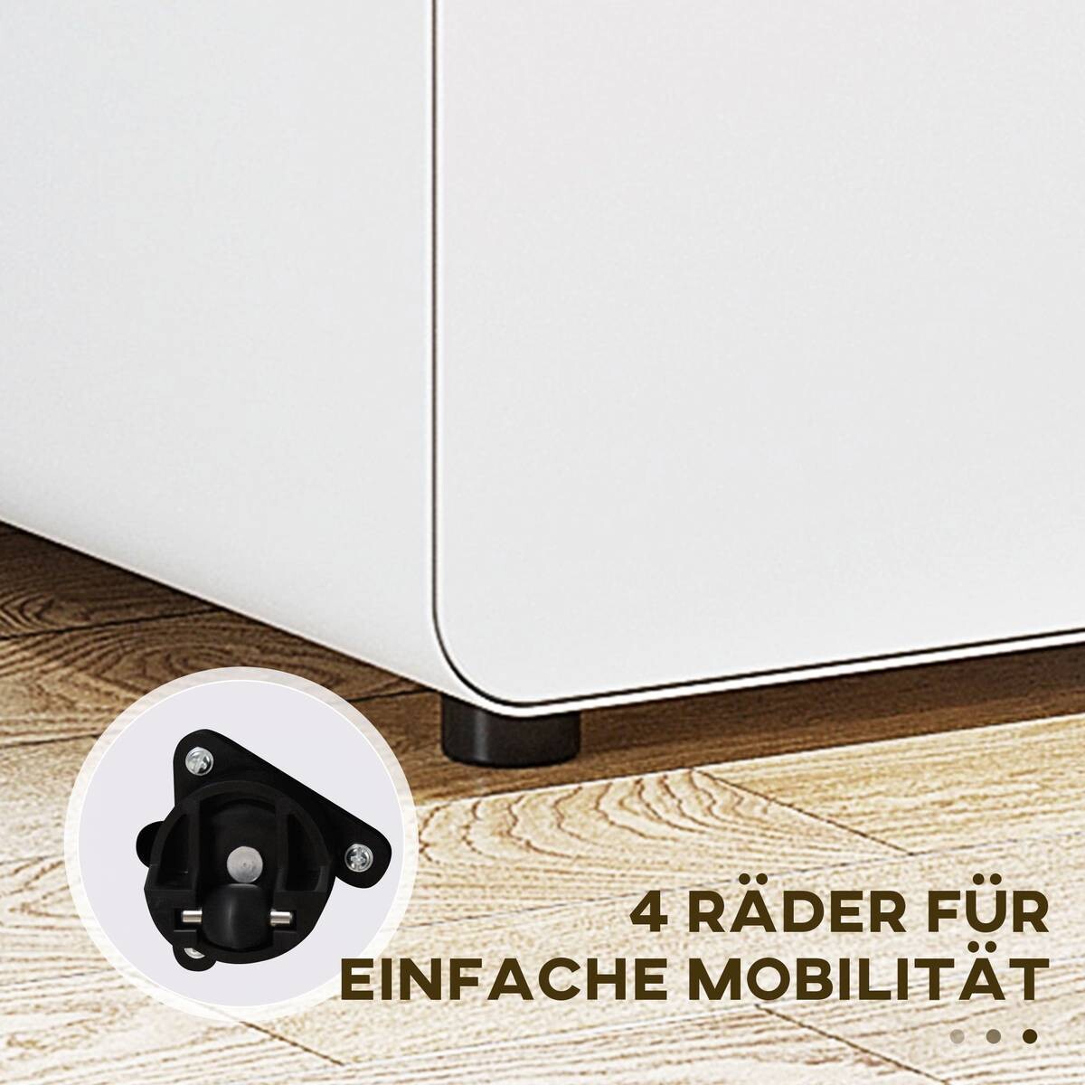 Rollcontainer 924-007WT weiß B/H/T: ca. 39x59x48 cm