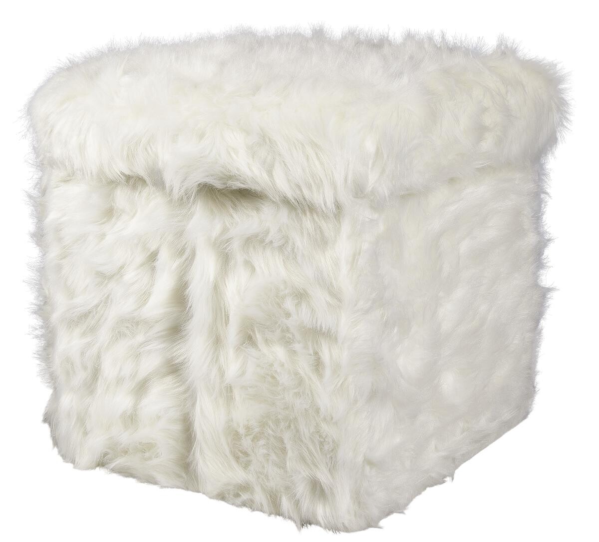 POCOline Sitzhocker weiß B/H/L: ca. 38x38x38 cm