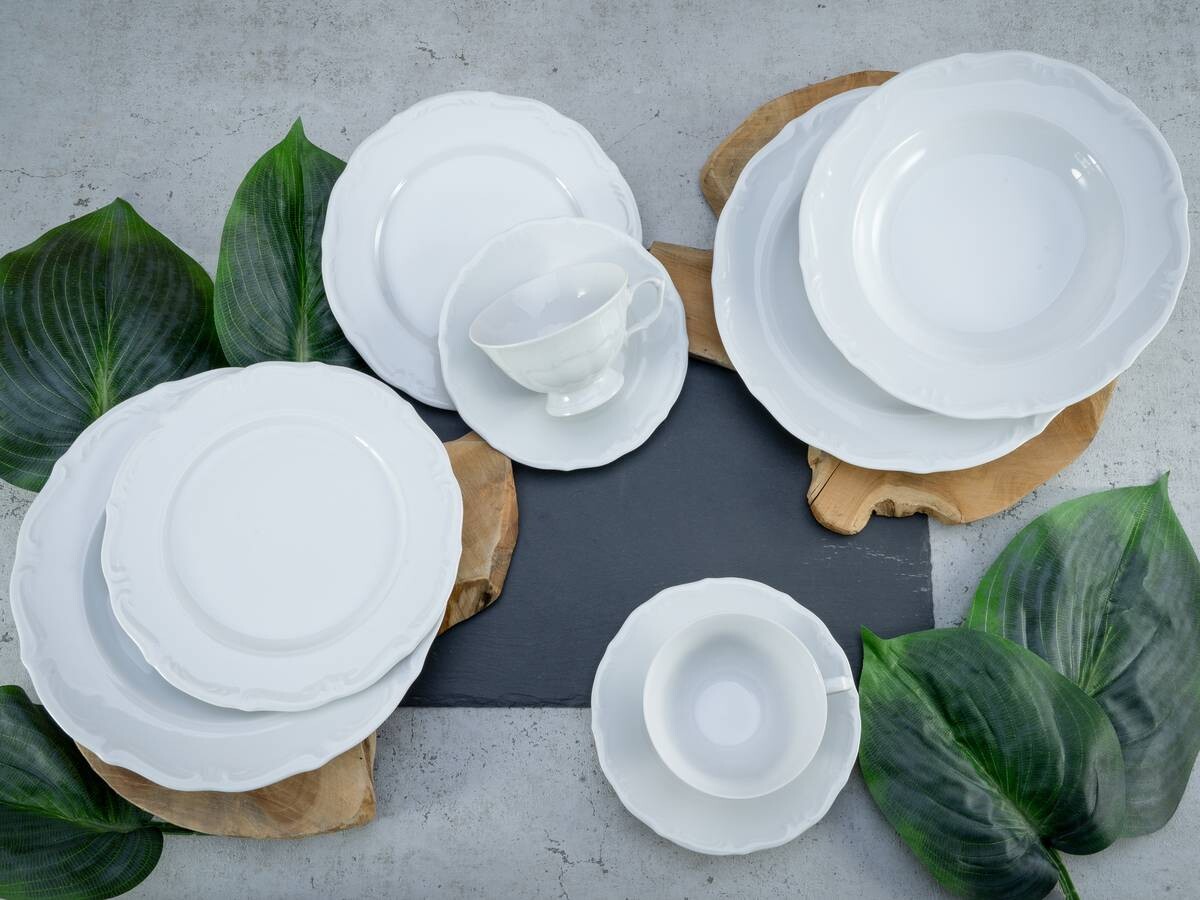 CreaTable Kombiservice Maria Theresia weiß Porzellan 30 tlg.