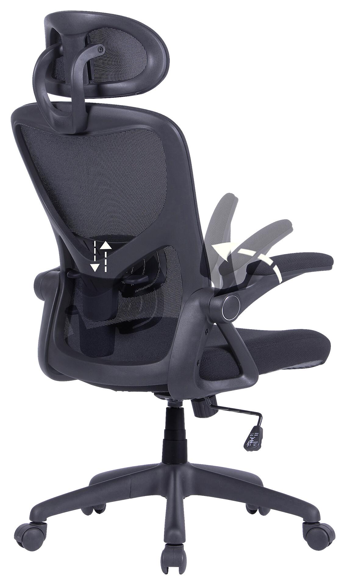 Chefsessel FLEX schwarz schwarz schwarz Webstoff Netzstoff Kunststoff