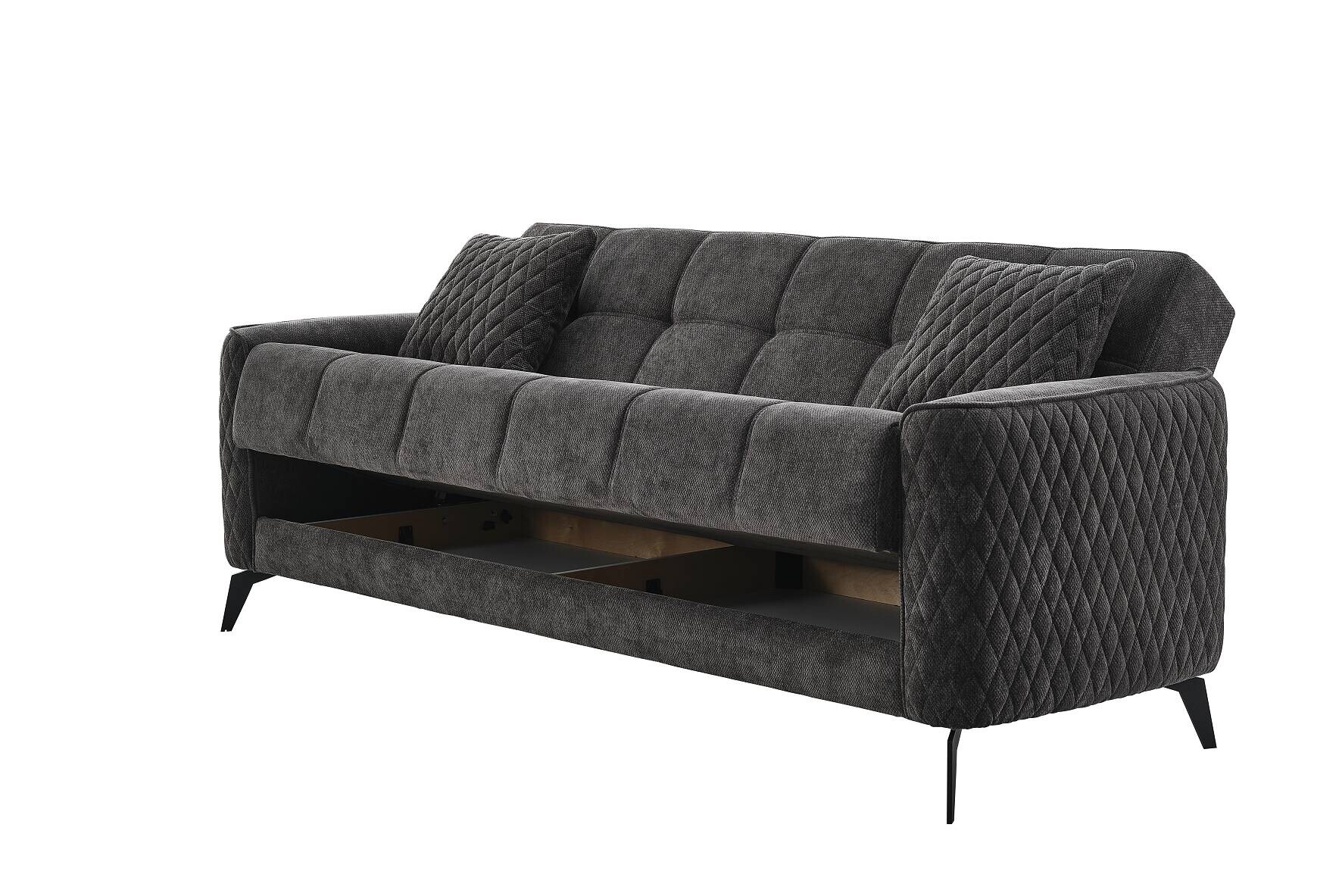 Sofa 3-2-1 Lendor grau Webstoff