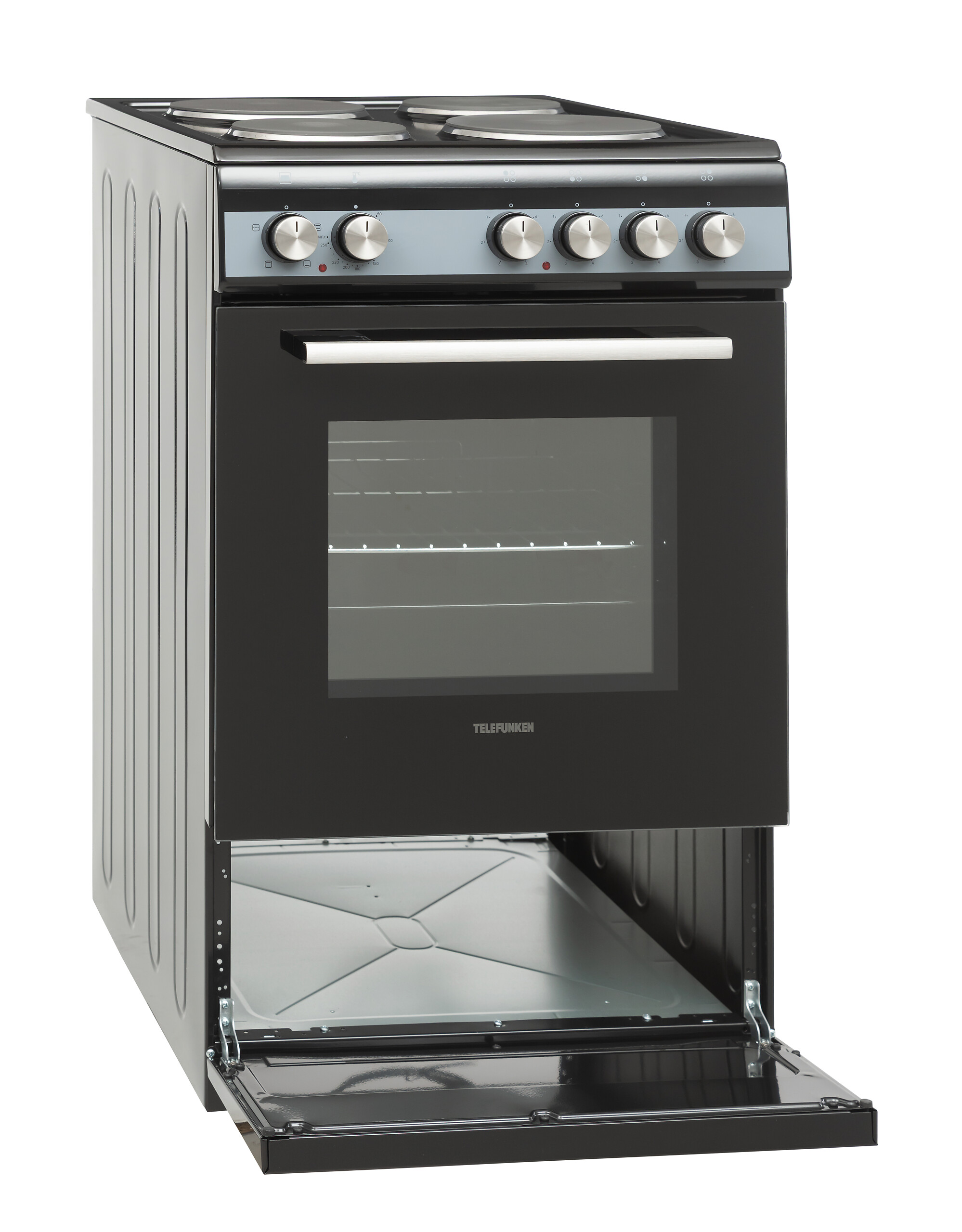 TELEFUNKEN Stand-Elektroherd TF-FS-5060-H4 schwarz B/H/T: ca. 50x85x60 cm