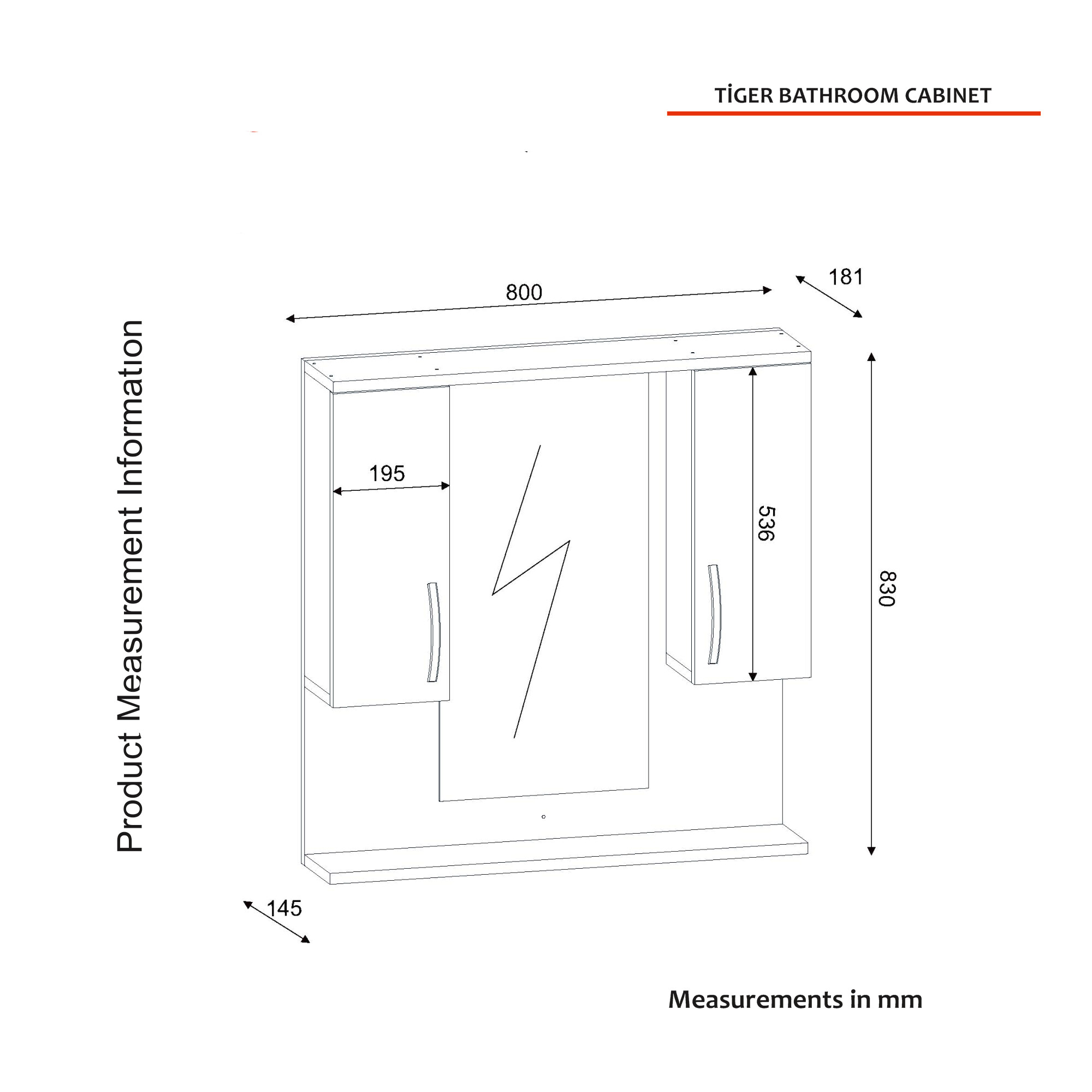 Hängeschrank Tiger weiß B/H/T: ca. 80x83x15 cm Hängeschrank Tiger weiß B/H/T: ca. 80x83x15 cm
