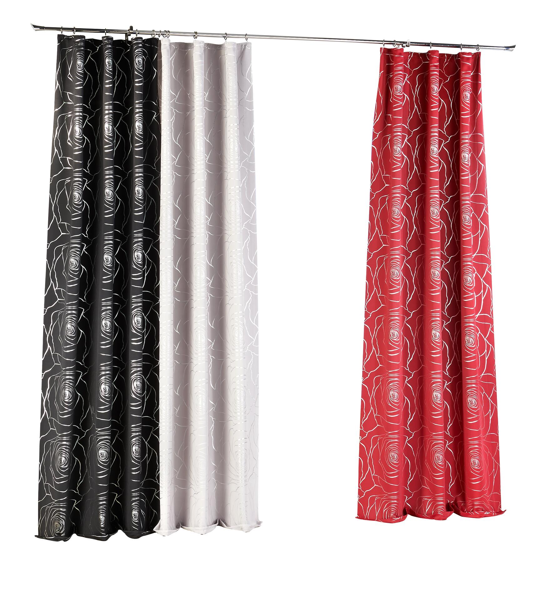 Home Essential Verdunklungsvorhang Roses schwarz B/L: ca. 140x245 cm