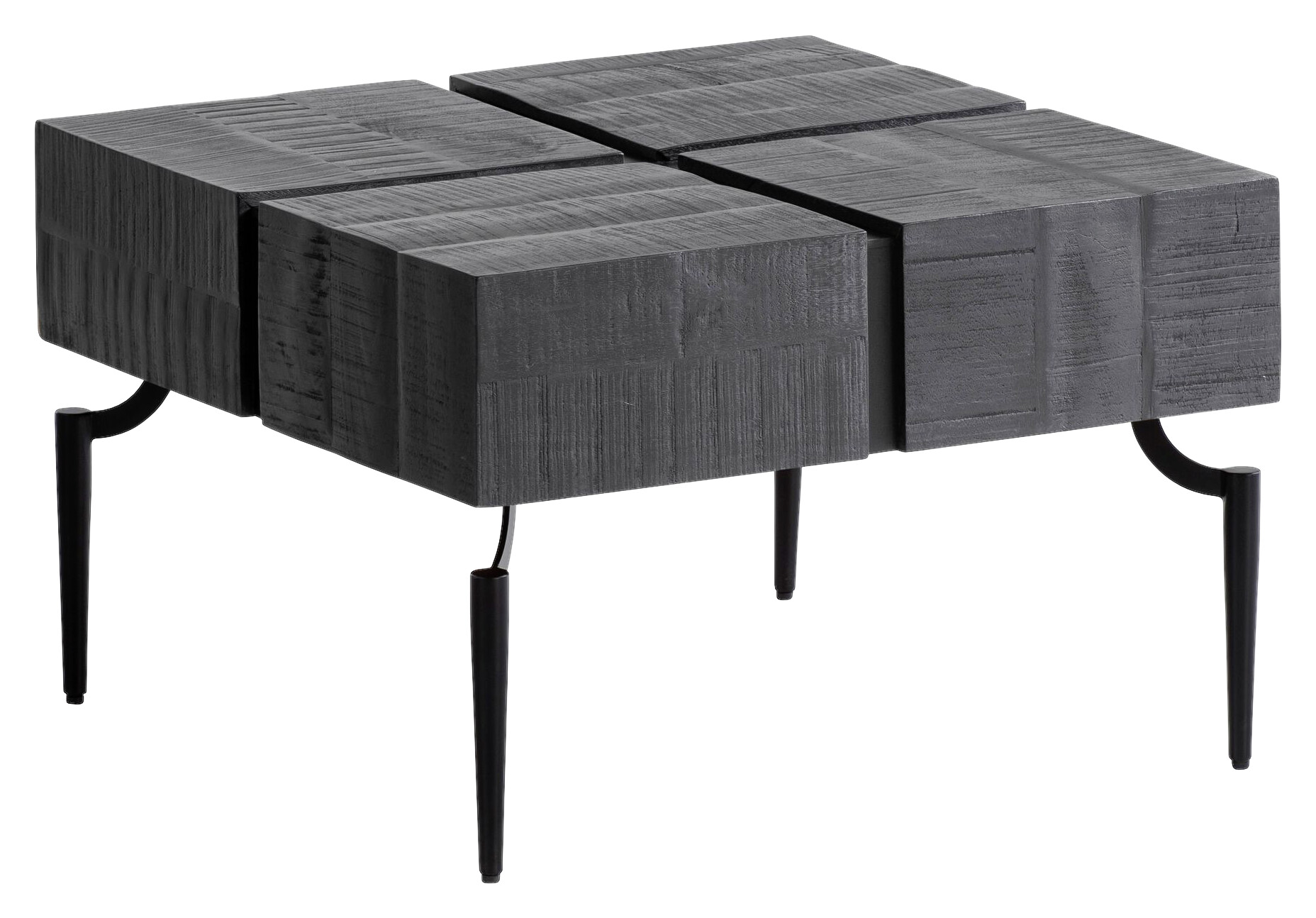 Wohnling Couchtisch schwarz Mango B/H/T: ca. 60x40x60 cm