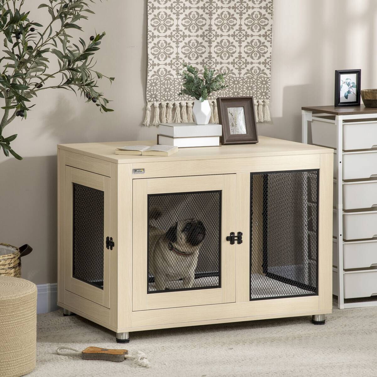 PawHut Hunde-Zubehör Eiche Polyester B/H/L: ca. 60x94x71,5 cm