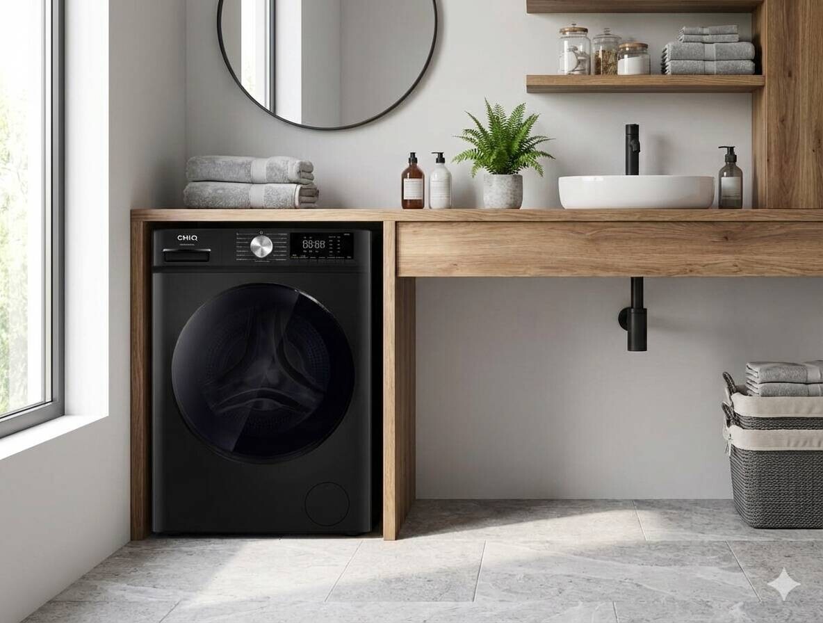 CHiQ Waschmaschine PO8M3XWGABL schwarz B/H/T: ca. 60x84,7x52 cm ca. 8 kg