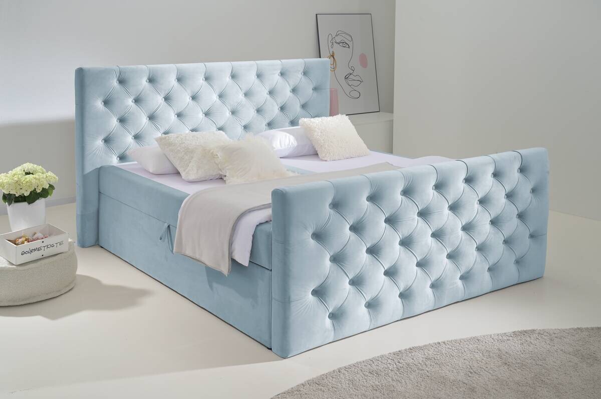 Boxbett Glow hellblau B/H/T: ca. 180x110x224 cm