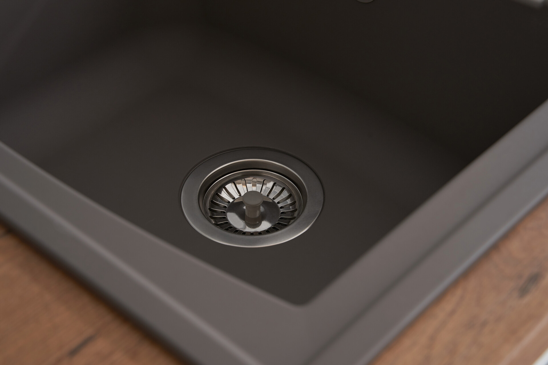 Respekta Einbauspüle Boston 100 x 50 G Beton grau Mineralite B/H/T: ca. 100x20x50 cm