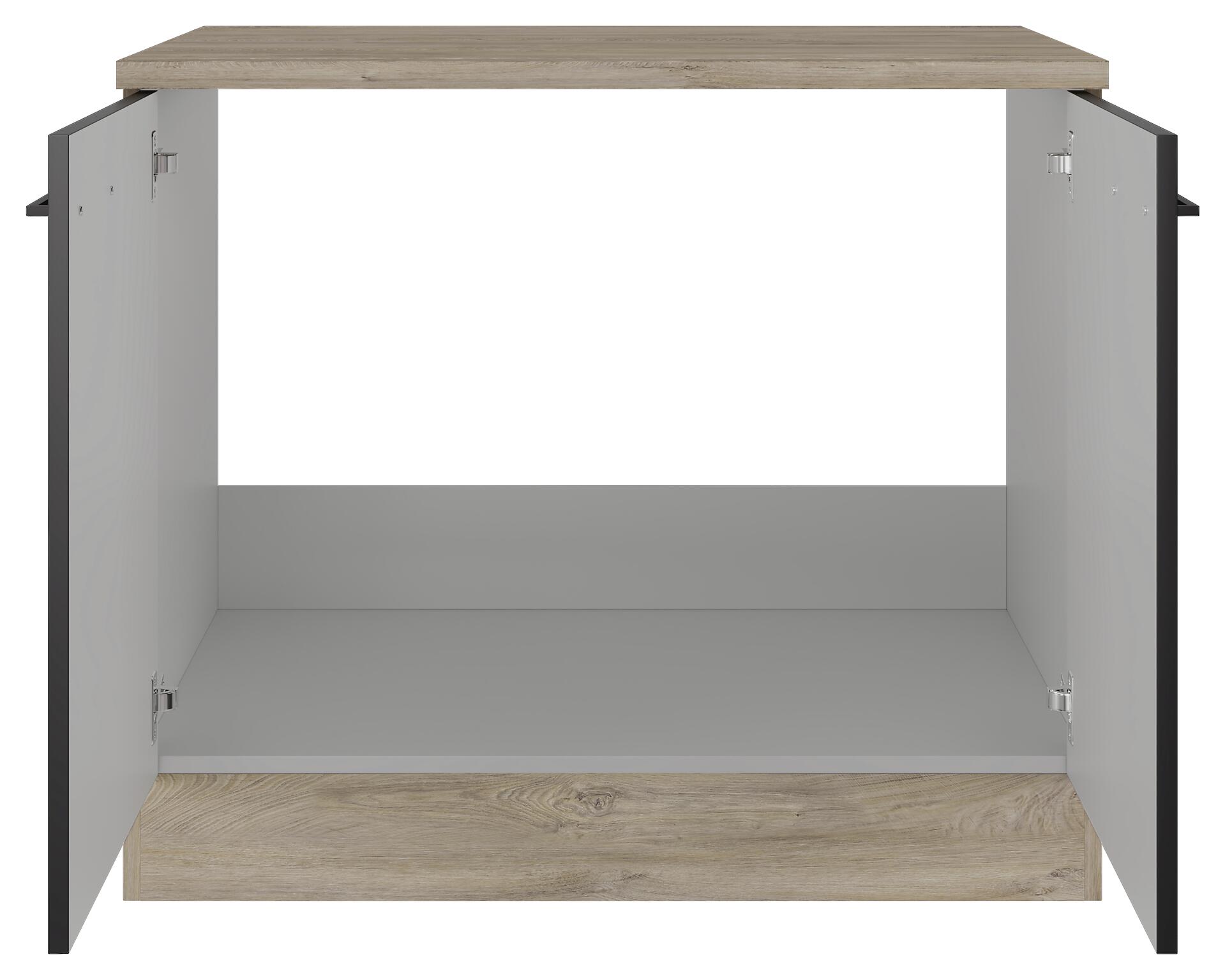 Spülenschrank Capri schwarz matt B/H/T: ca. 100x85x60 cm