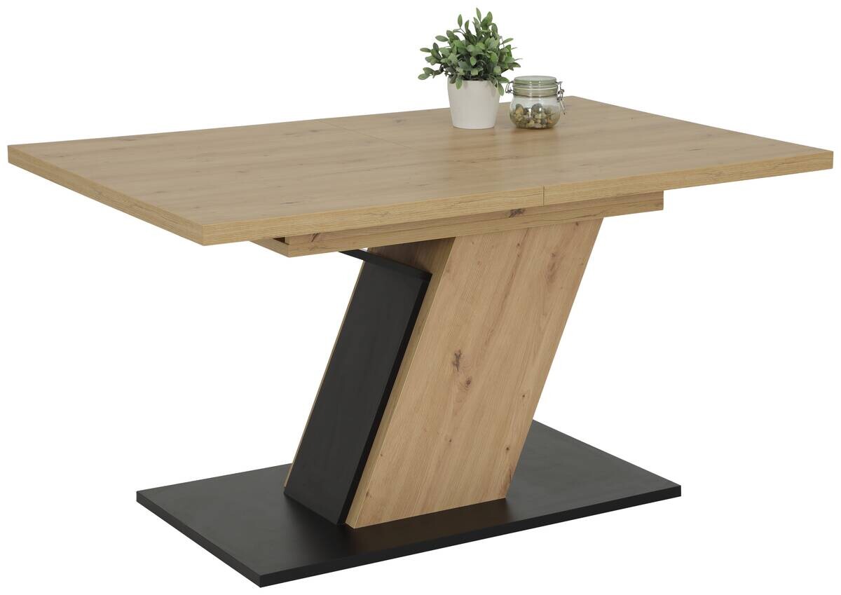 Essgruppe Luise grau Eiche Microfaser B/H/T: ca. 180x76x90 cm