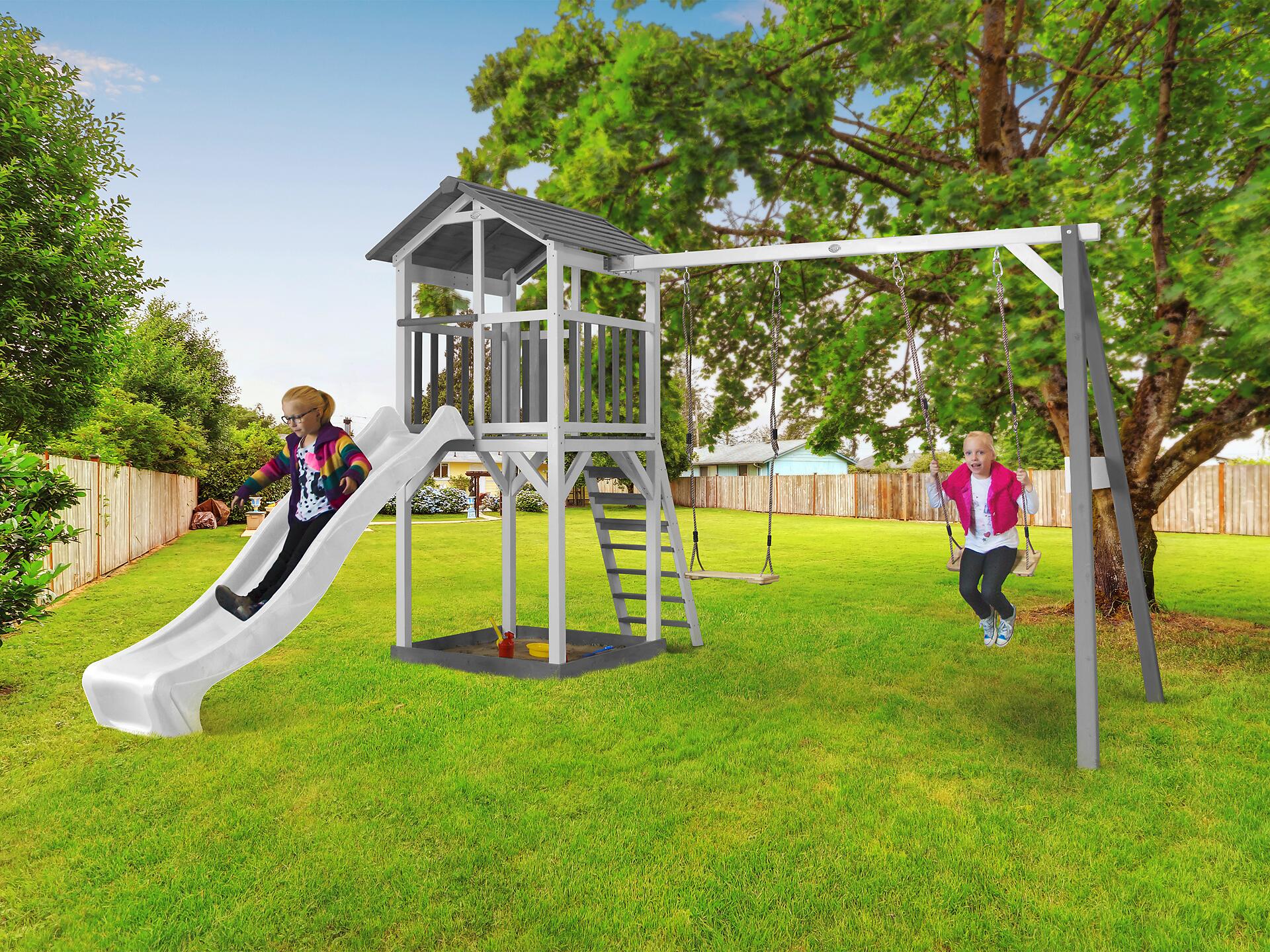 AXI Spielturm Beach Tower grau B/H/T: ca. 356,6x241,9x349 cm