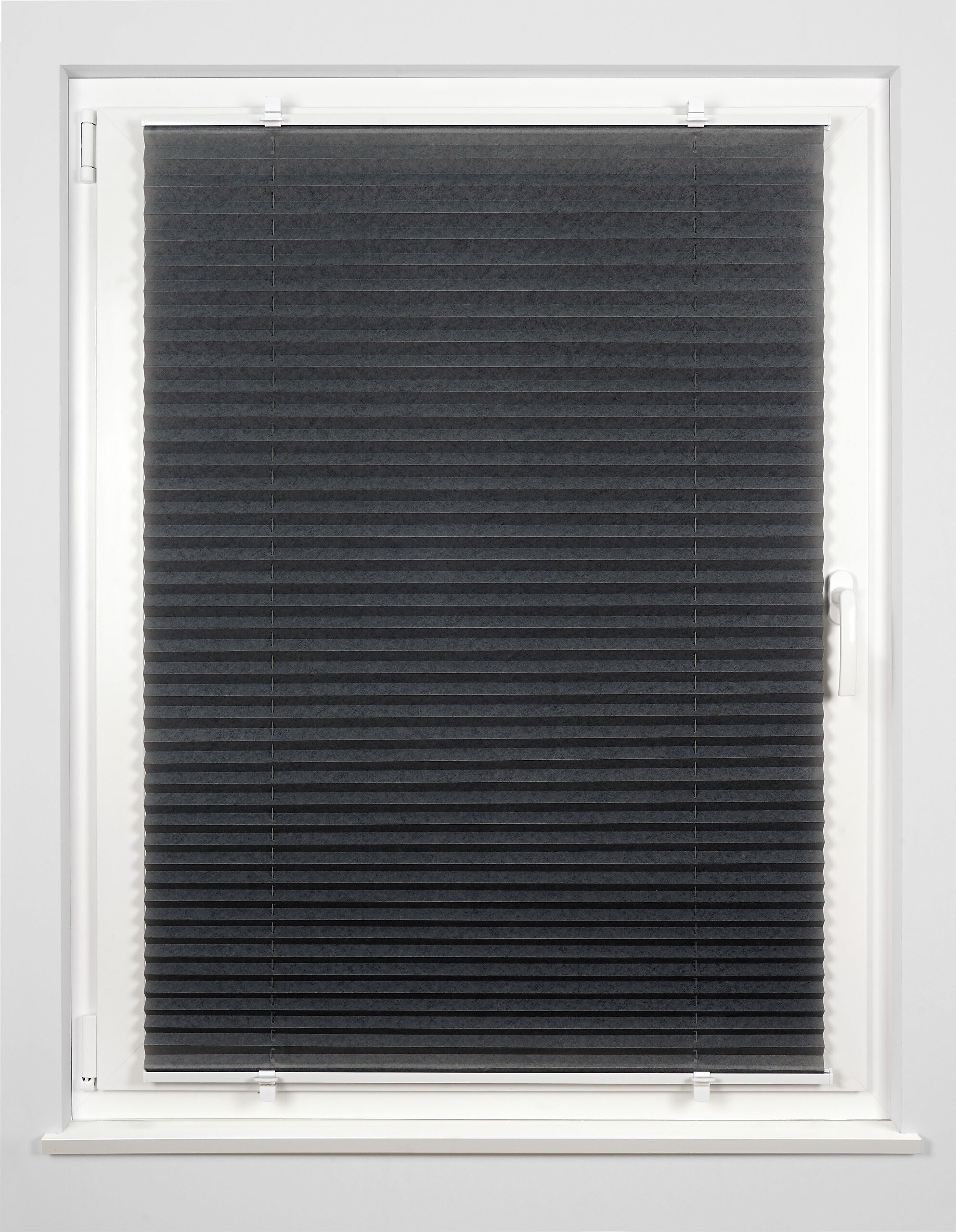 Klemmplissee hellgrau B/L: ca. 80x130 cm