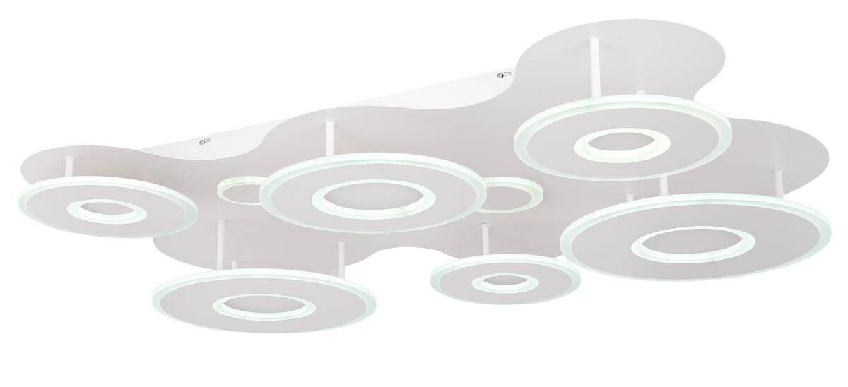 GLOBO Deckenleuchte weiß Acryl Metall B/H/T: ca. 80x15x107 cm 1 Brennstellen