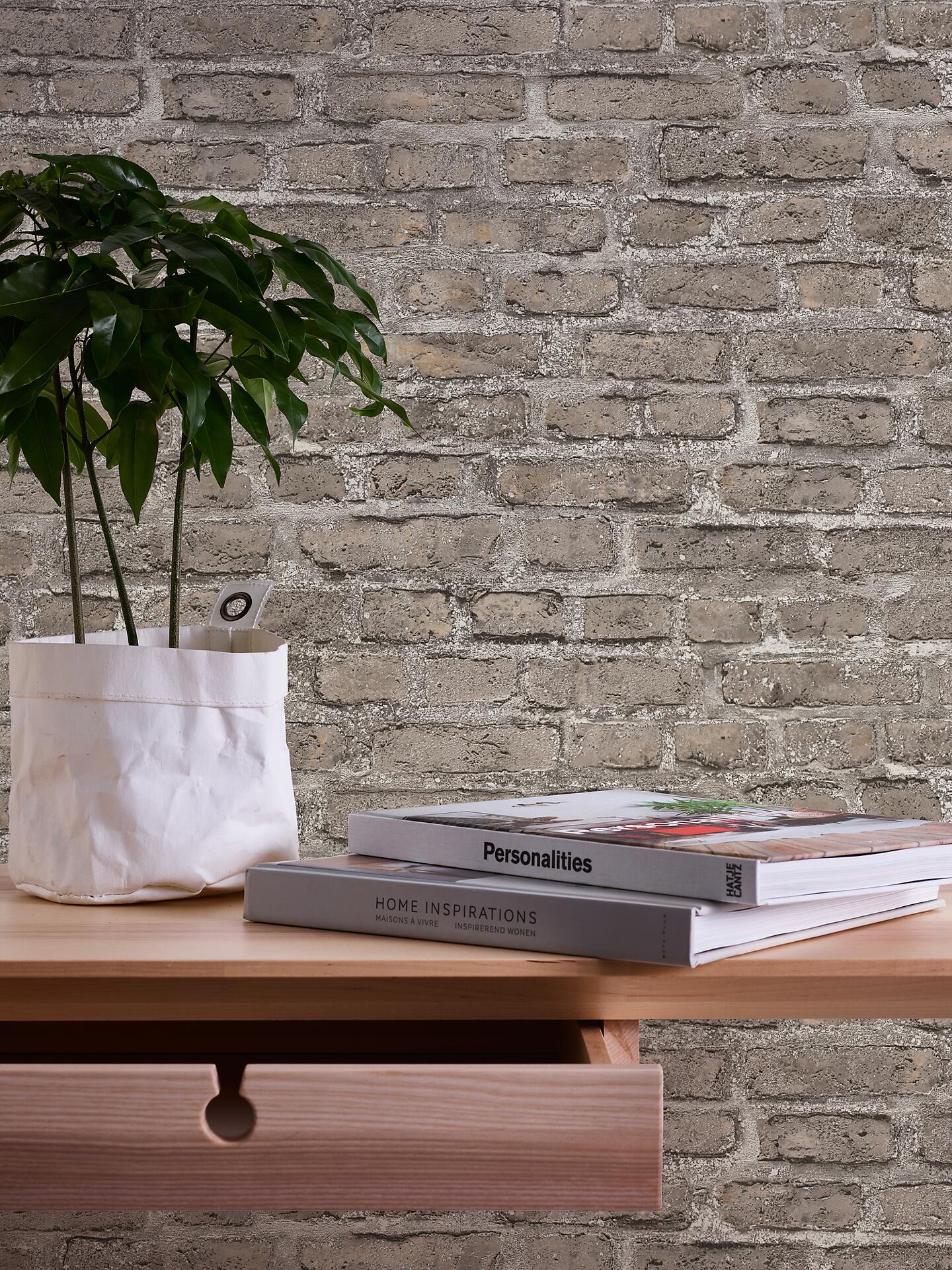 Vliestapete Steinoptik hellbraun B/L: ca. 53x1005 cm