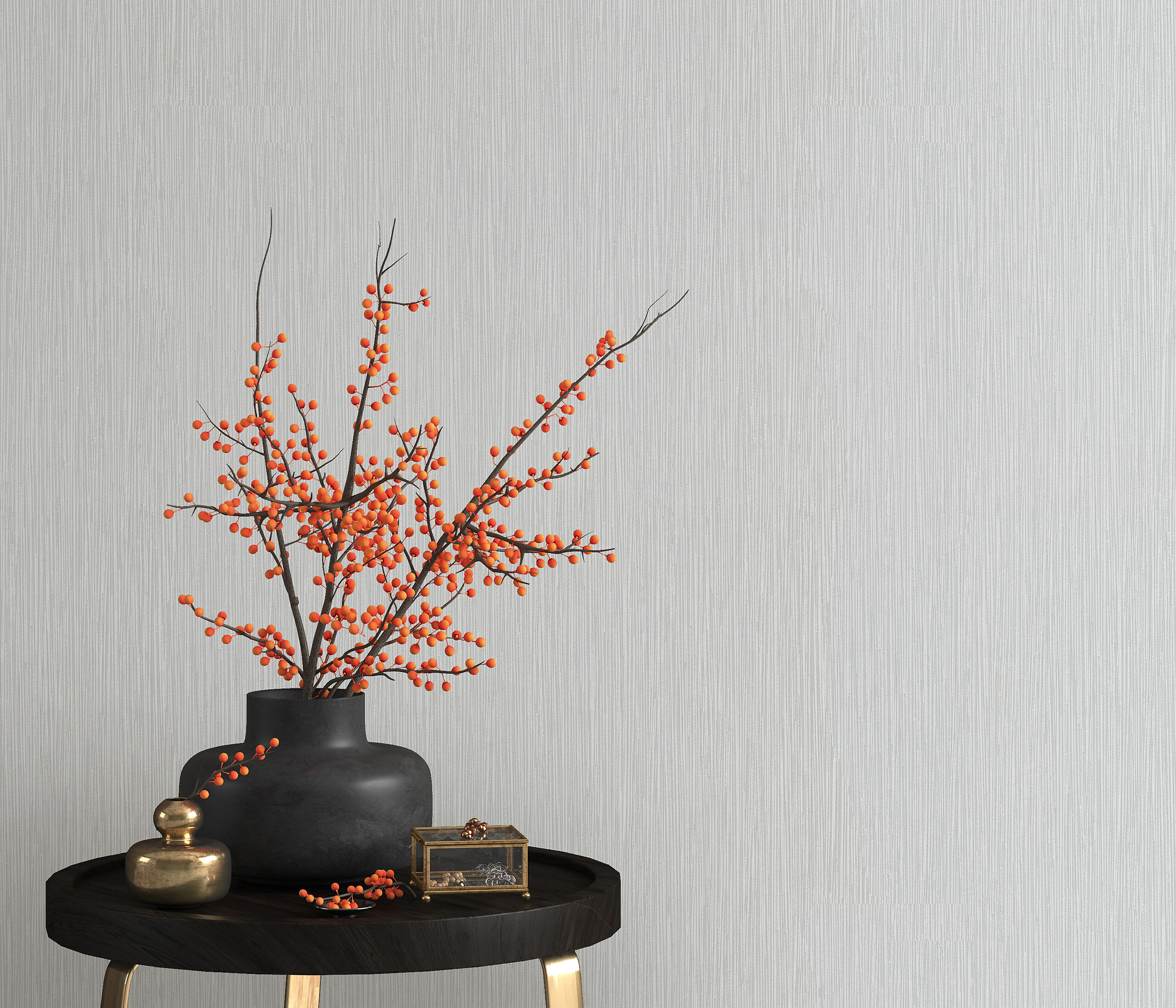 Vliestapete Struktur grau B/L: ca. 53x1005 cm