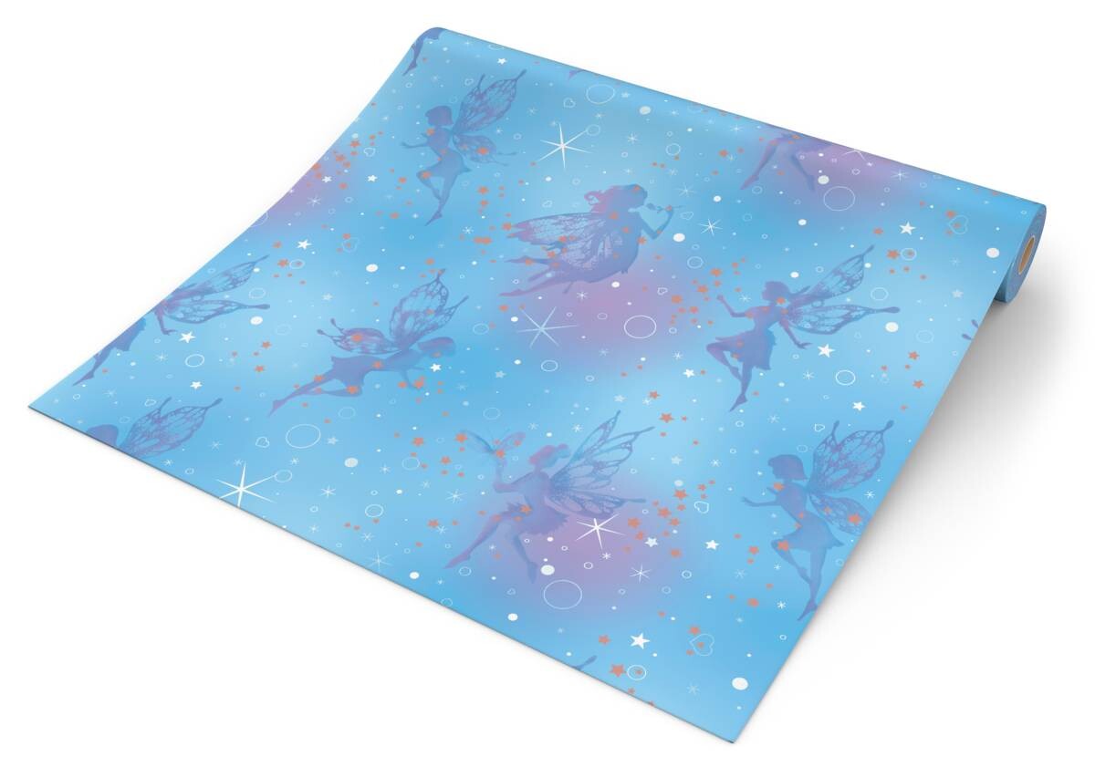 UGEPA Papiertapete Feen blau B/L: ca. 0,53x10 cm