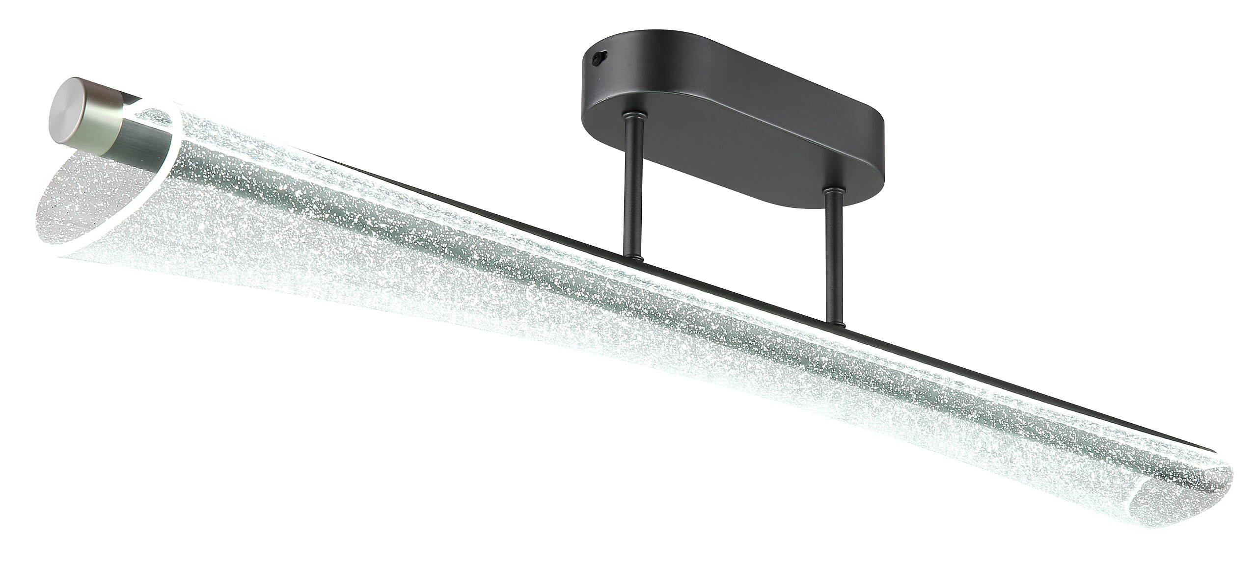 GLOBO Deckenleuchte klar anthrazit nickel matt Metall Acryl B/H/L: ca. 12x19x81 cm 1 Brennstellen