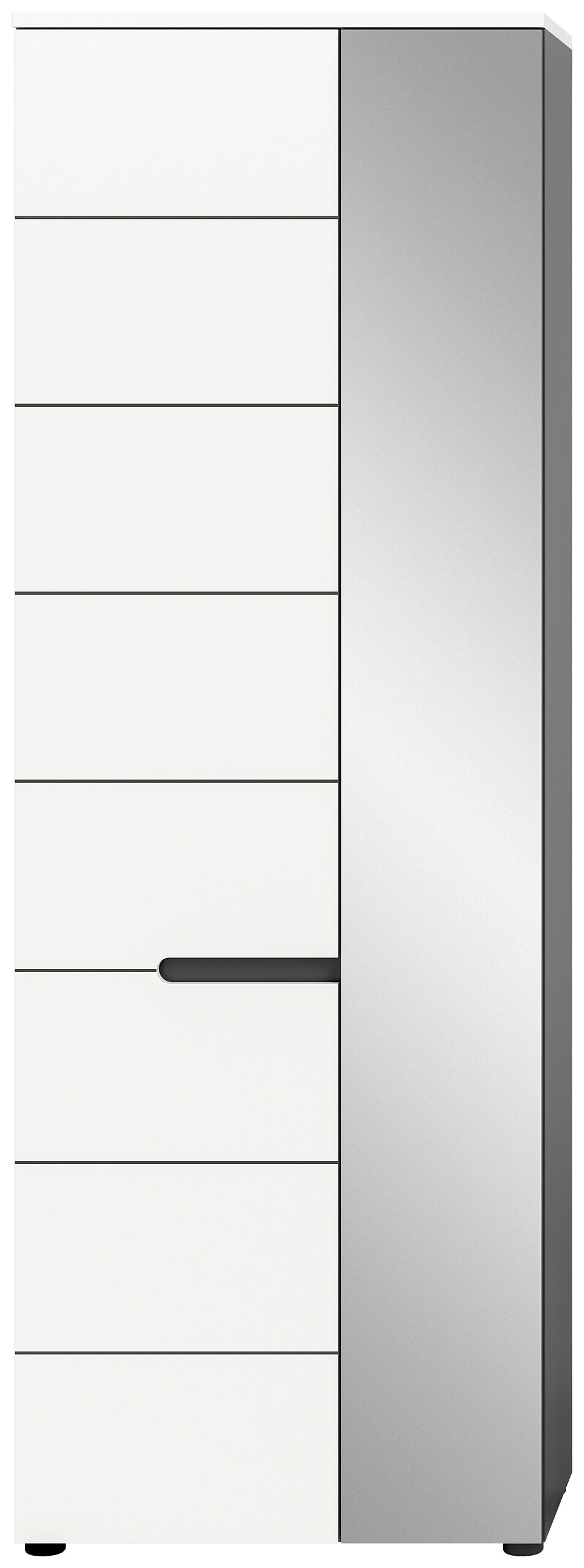 Garderobenschrank Canu basaltgrau Nachbildung weiß B/H/T: ca. 65x190x37 cm